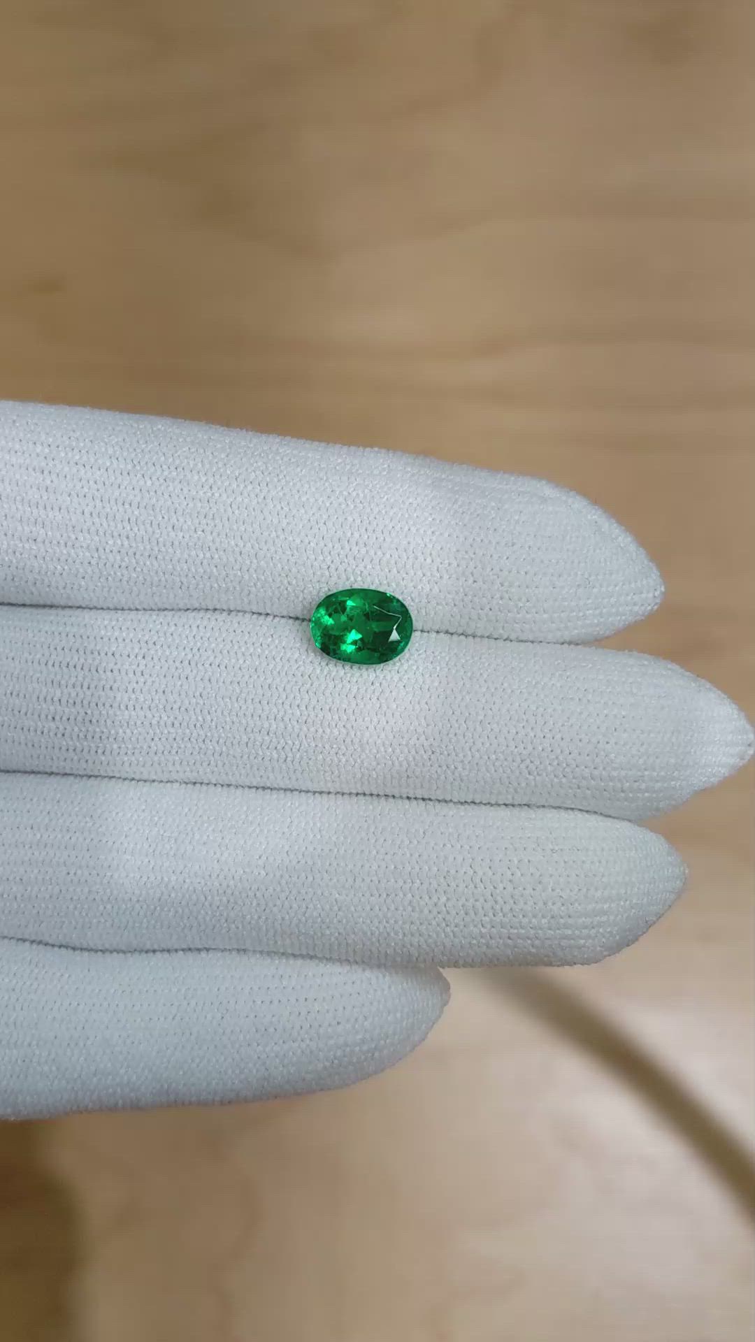 1.69 Ct. Emerald from Colombia Size Video