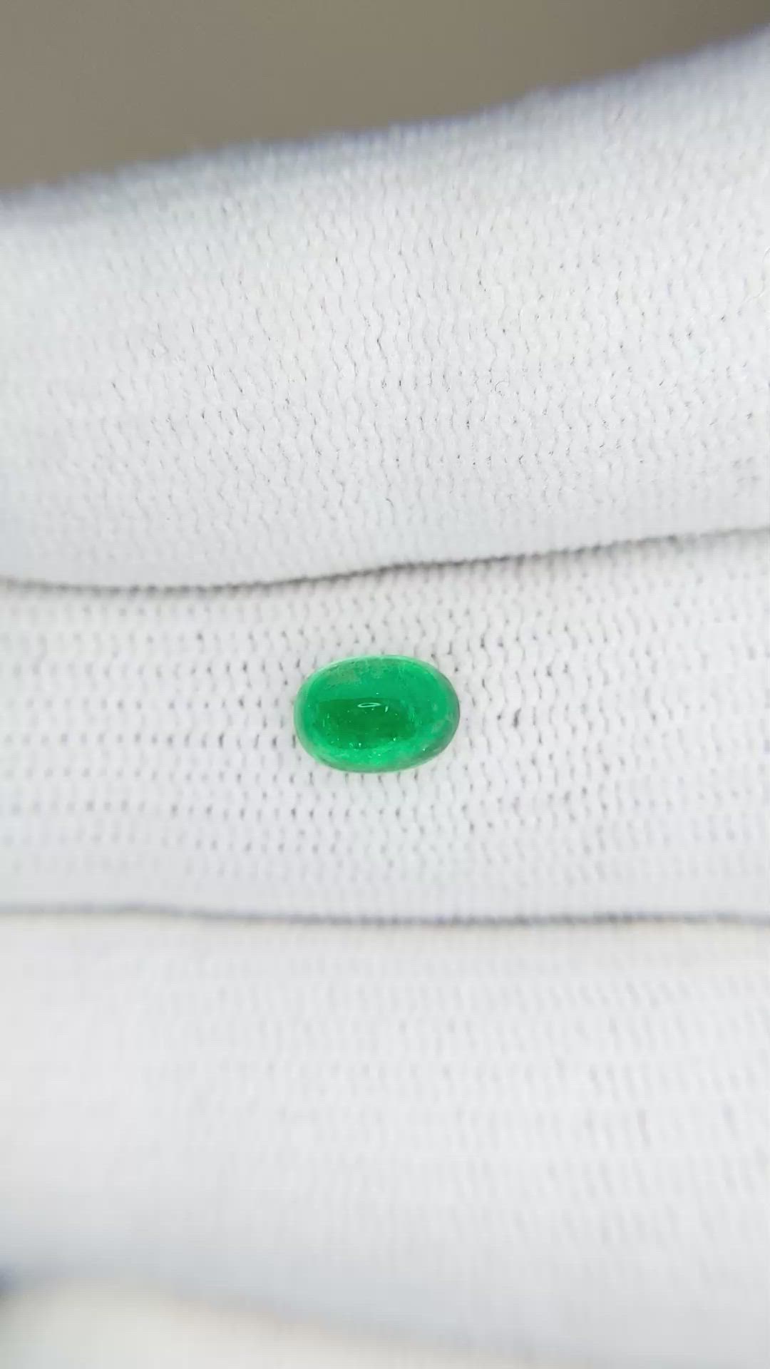 0.89 Ct. Cabochon Emerald from Zambia Size Video