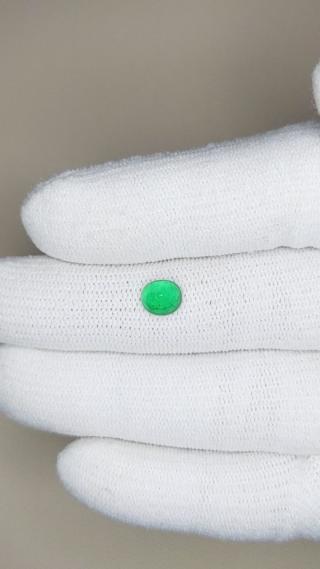 0.85 Ct. Cabochon Emerald from Zambia Size Video