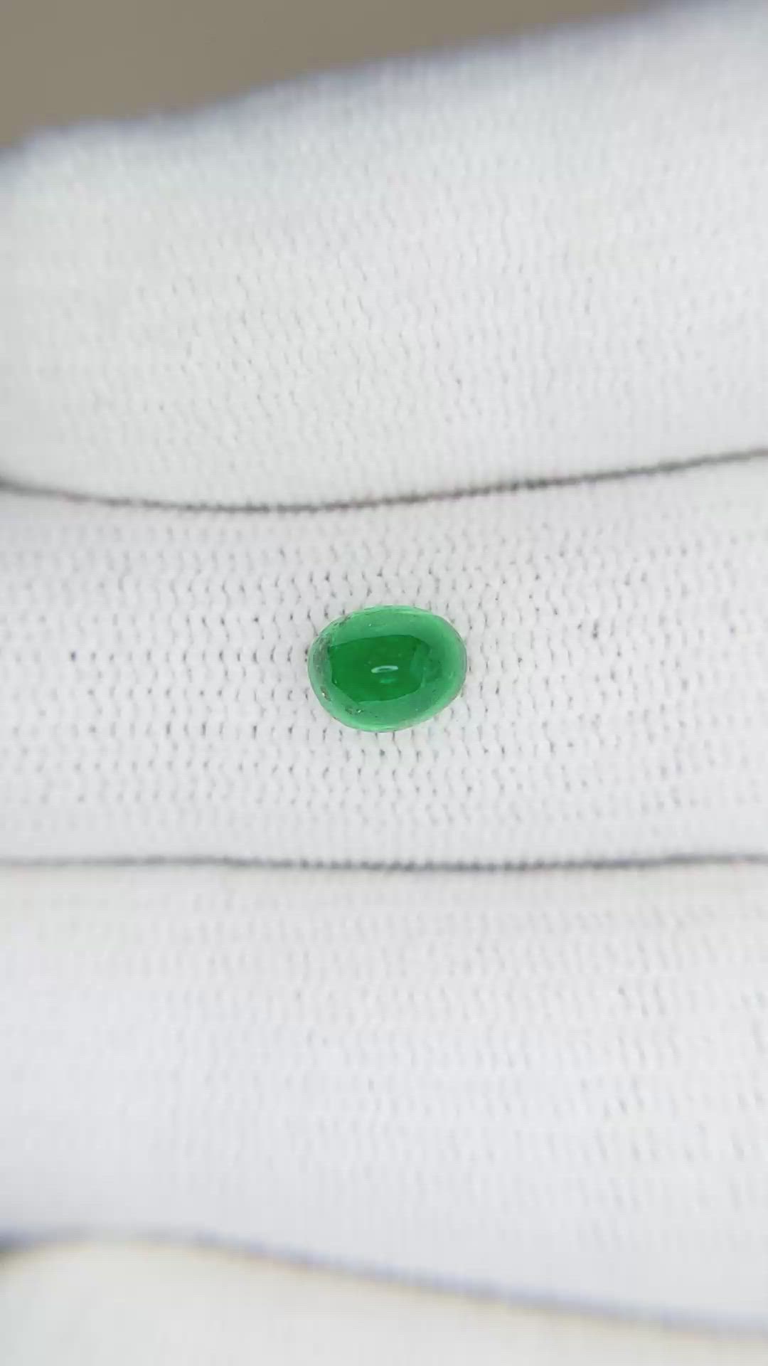0.99 Ct. Cabochon Emerald from Zambia Size Video