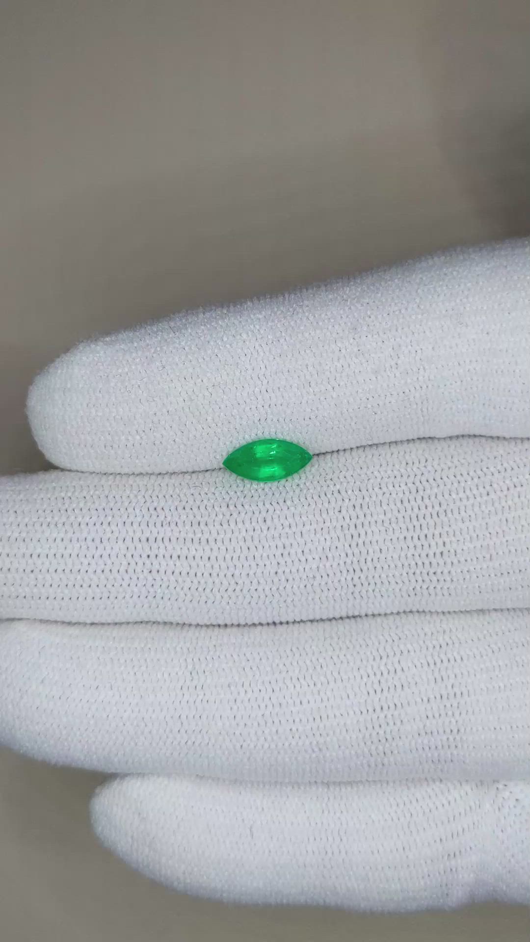 0.65 Ct. Emerald from Zambia Size Video