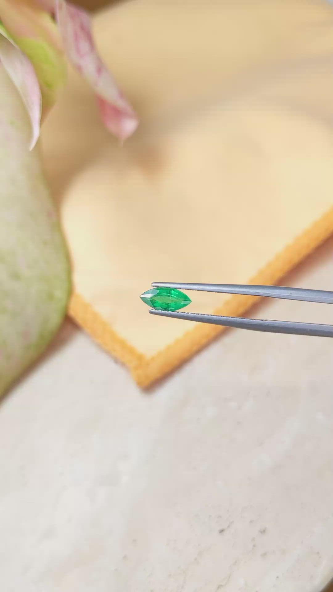 0.65 Ct. Emerald from Zambia Size Video