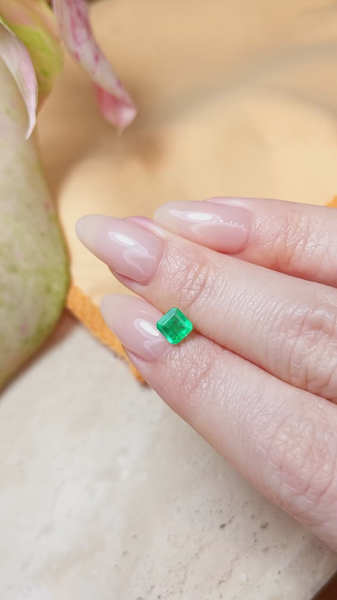 0.72 Ct. Emerald from Zambia Size Video