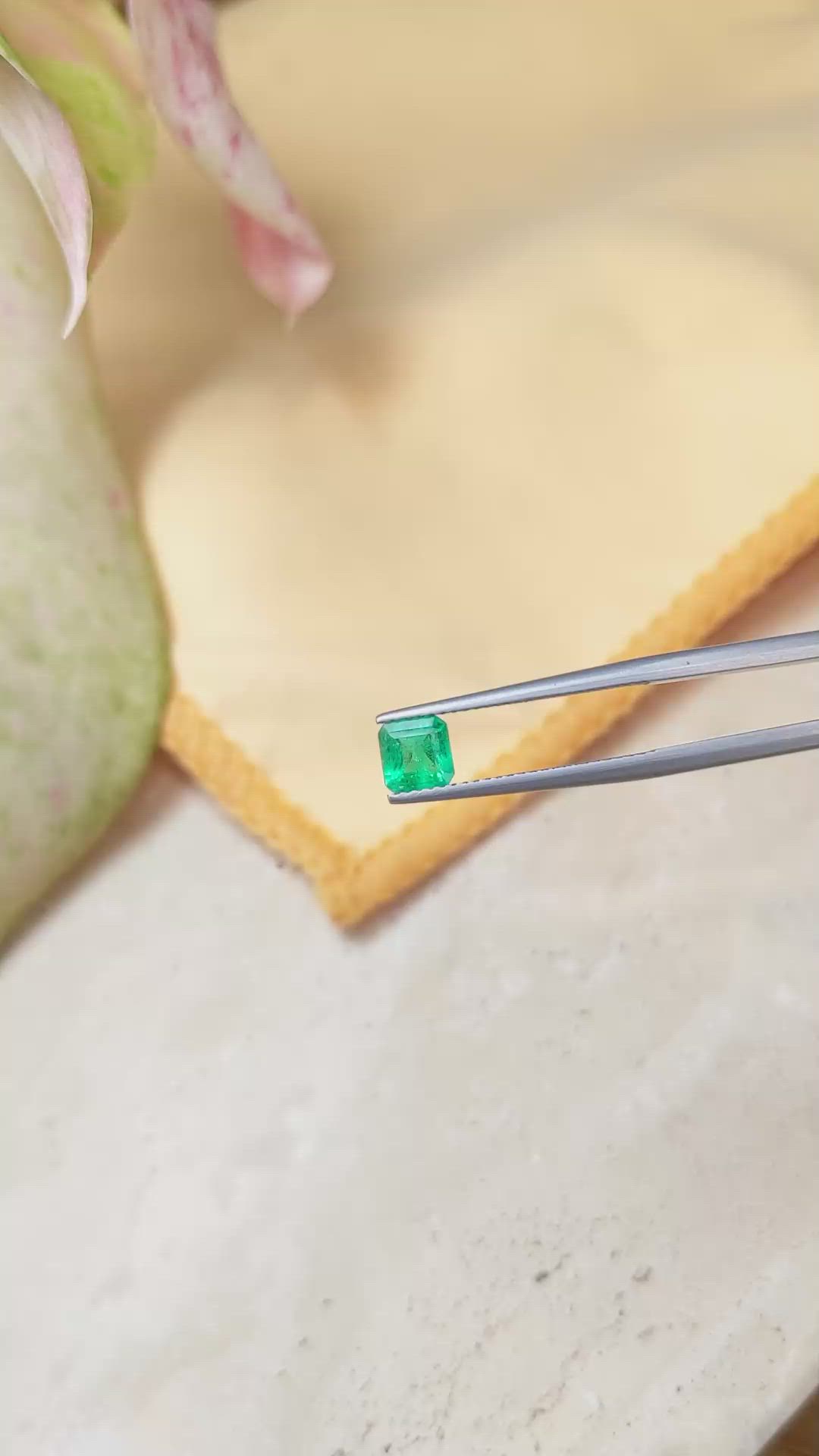 0.72 Ct. Emerald from Zambia Size Video