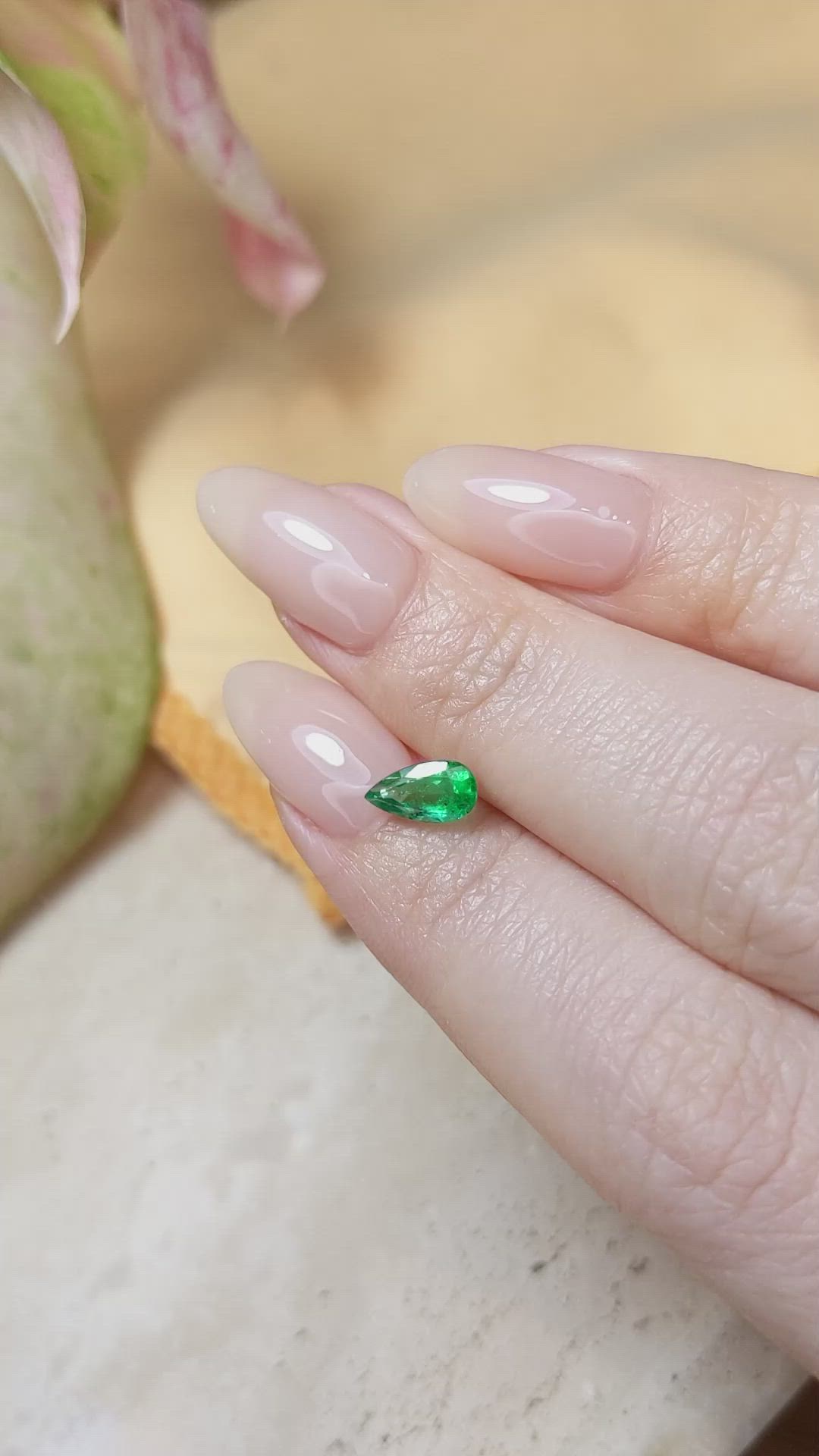 0.88 Ct. Emerald from Zambia Size Video