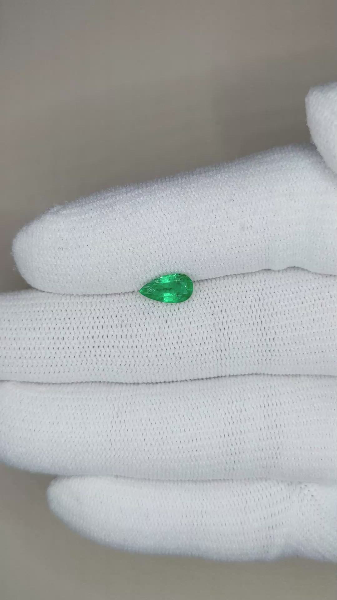 0.88 Ct. Emerald from Zambia Size Video