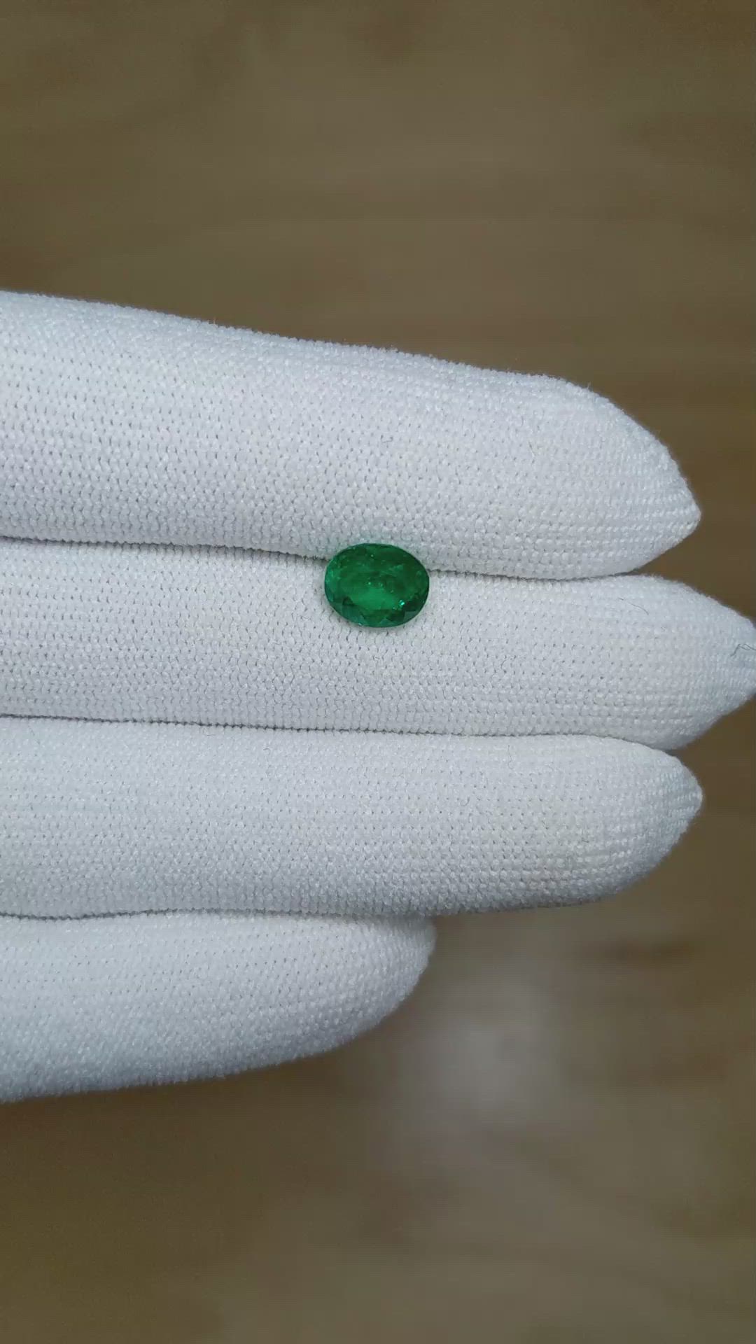 1.37 Ct. Emerald from Colombia Size Video