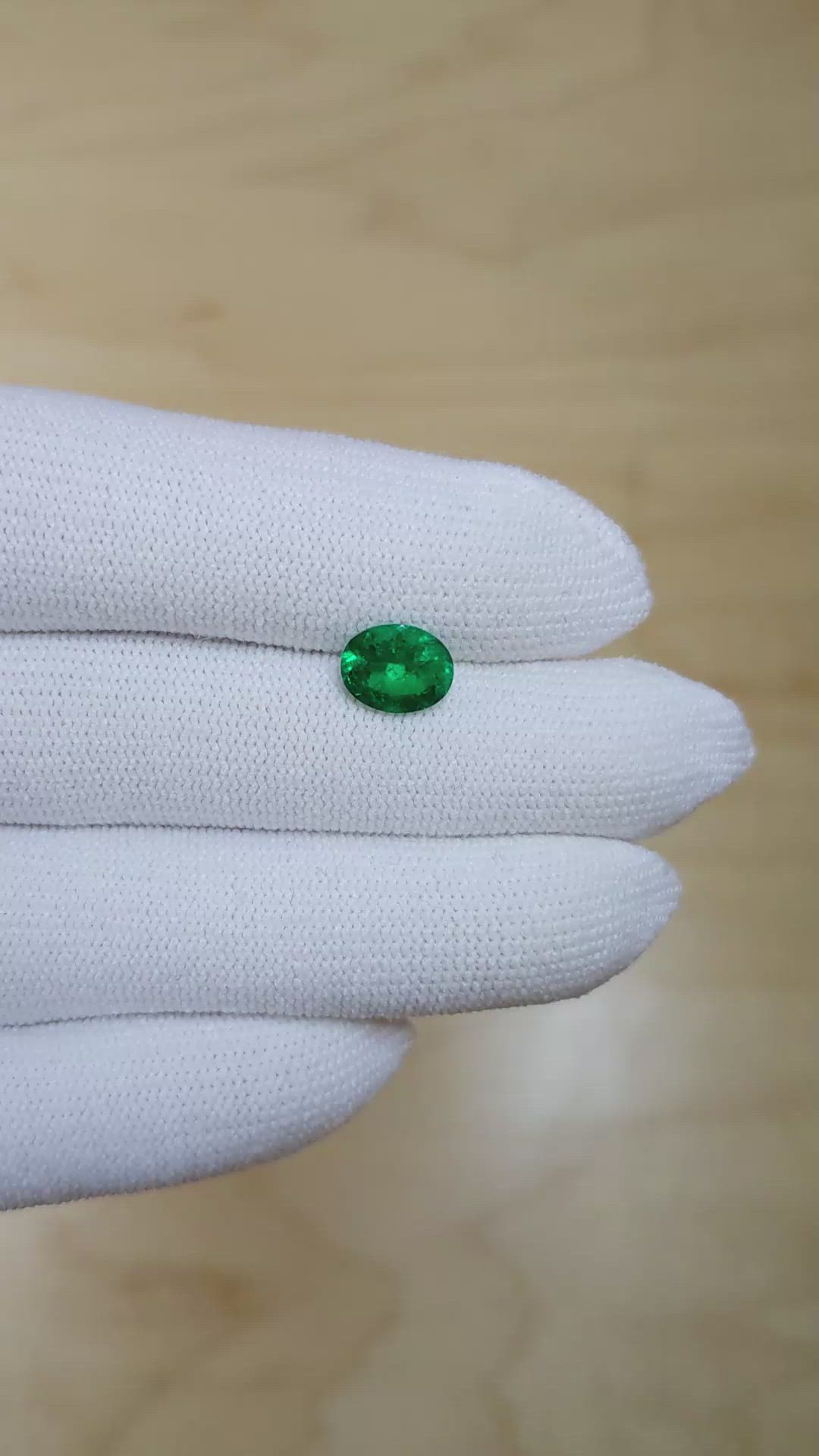 1.29 Ct. Emerald from Colombia Size Video