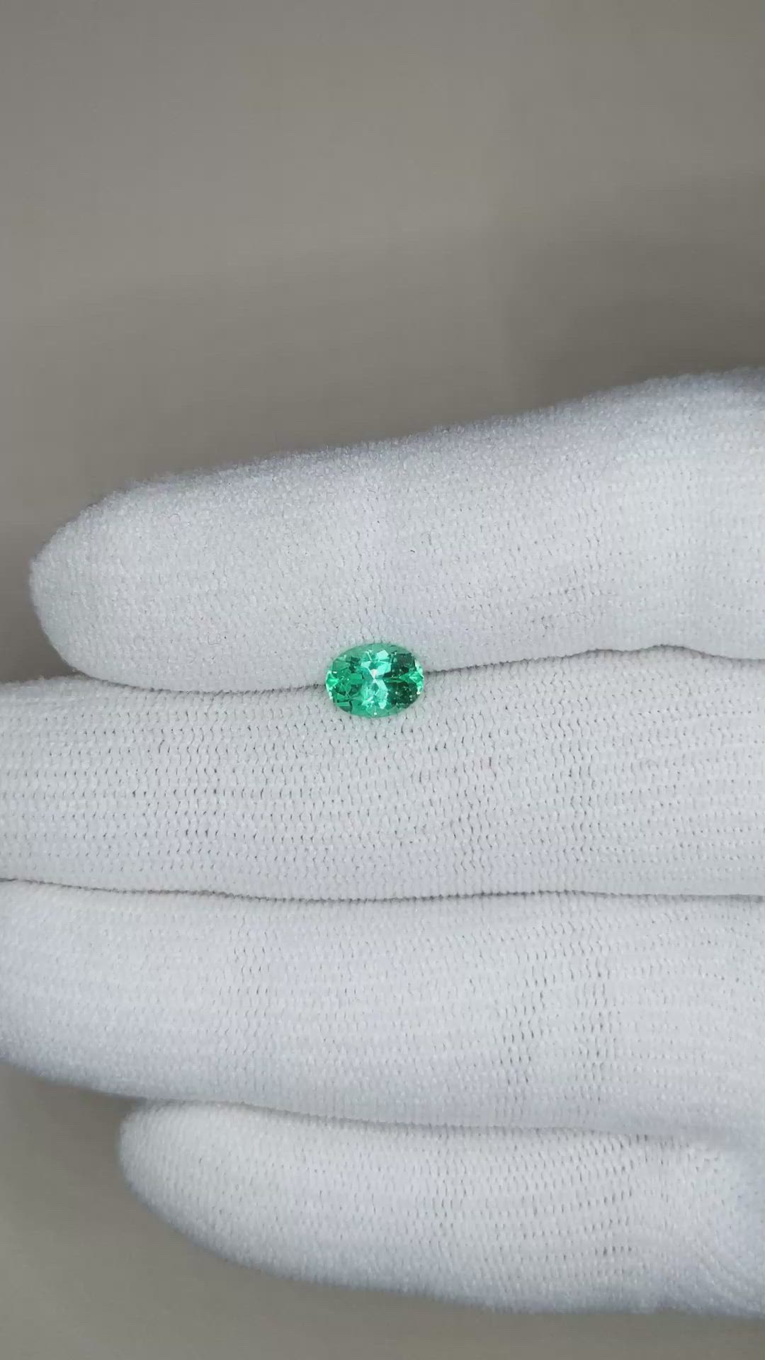 0.74 Ct. Emerald from Russia Size Video