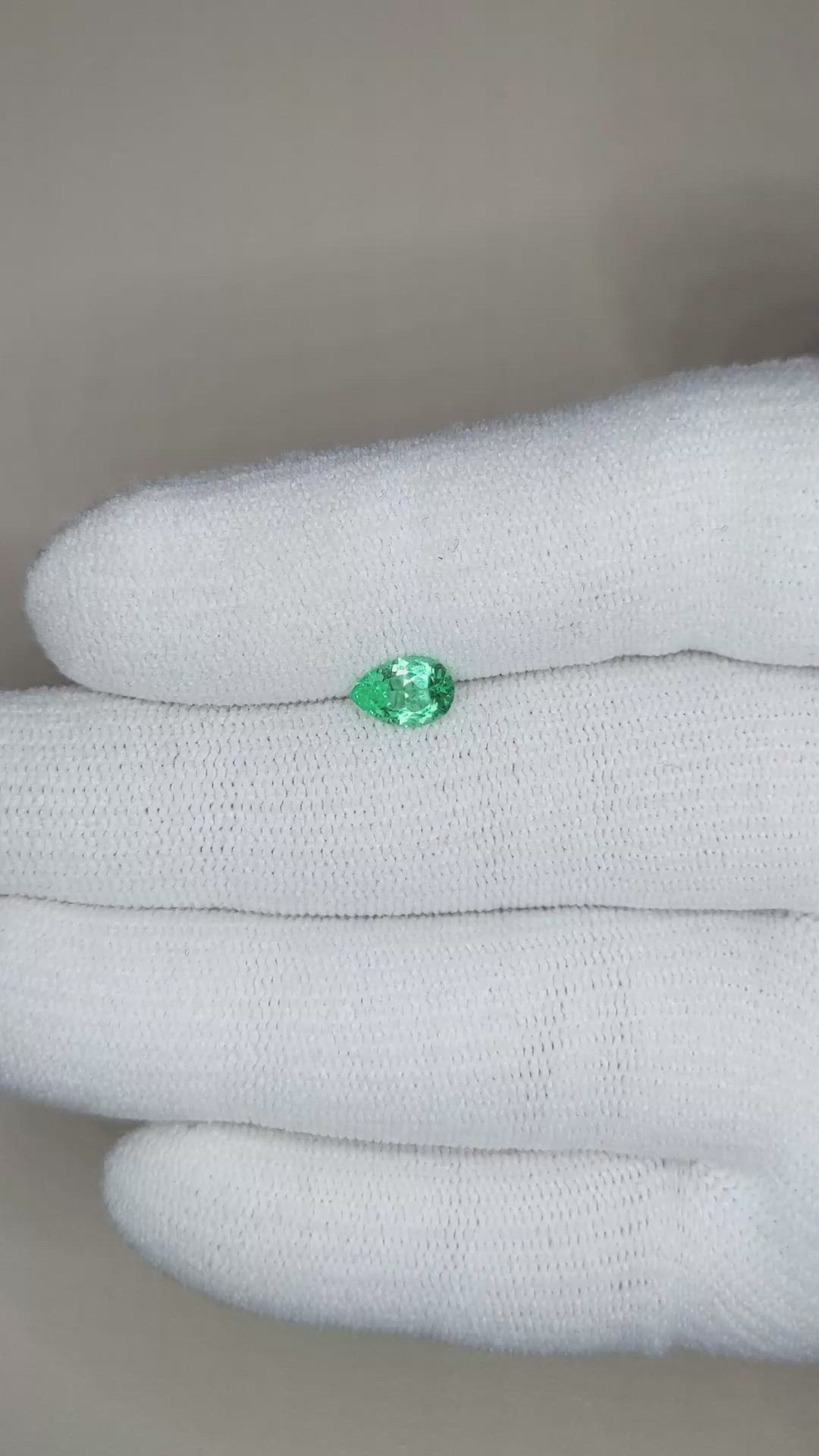 0.59 Ct. Emerald from Russia Size Video