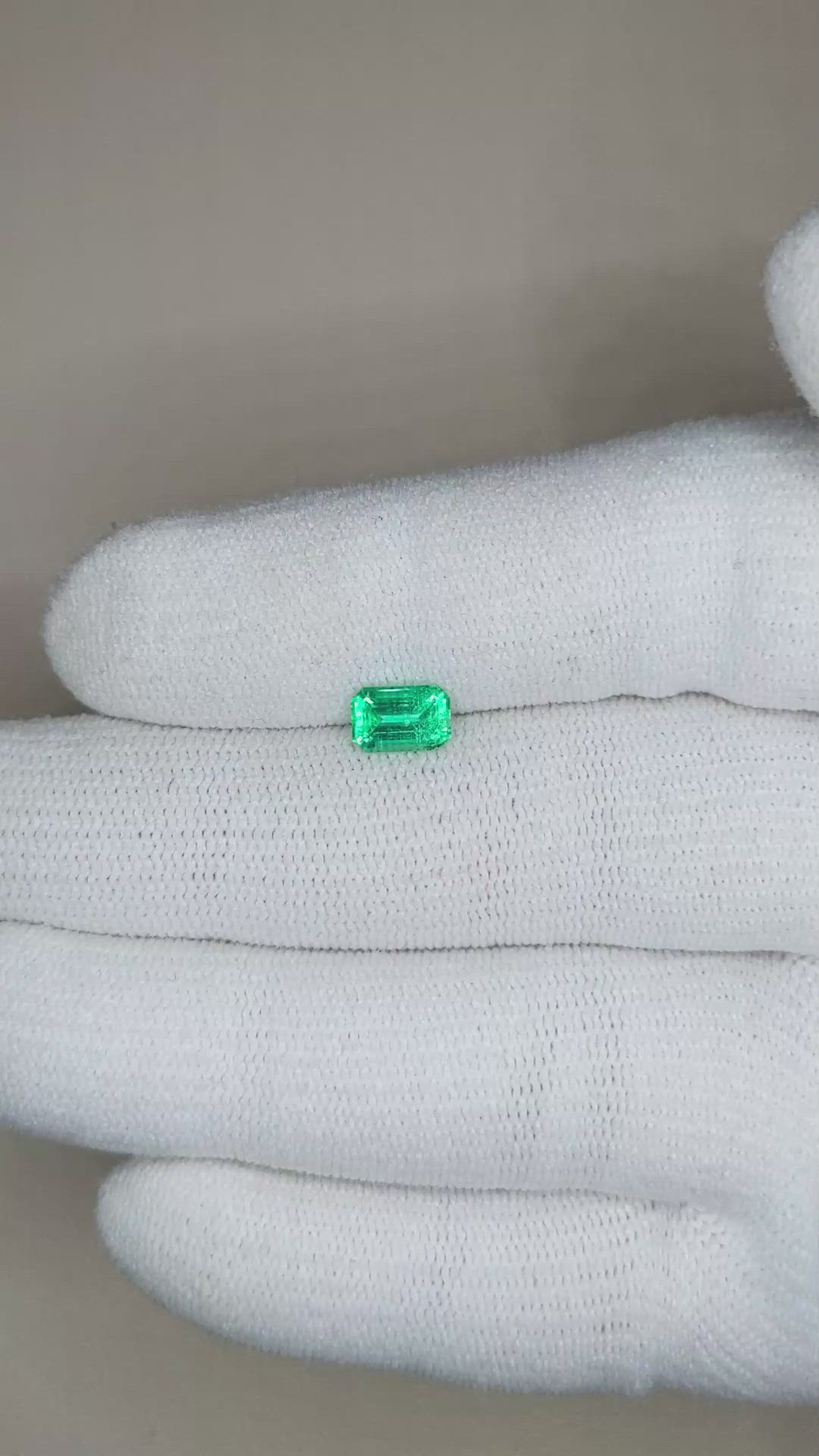 0.74 Ct. Emerald from Russia Size Video