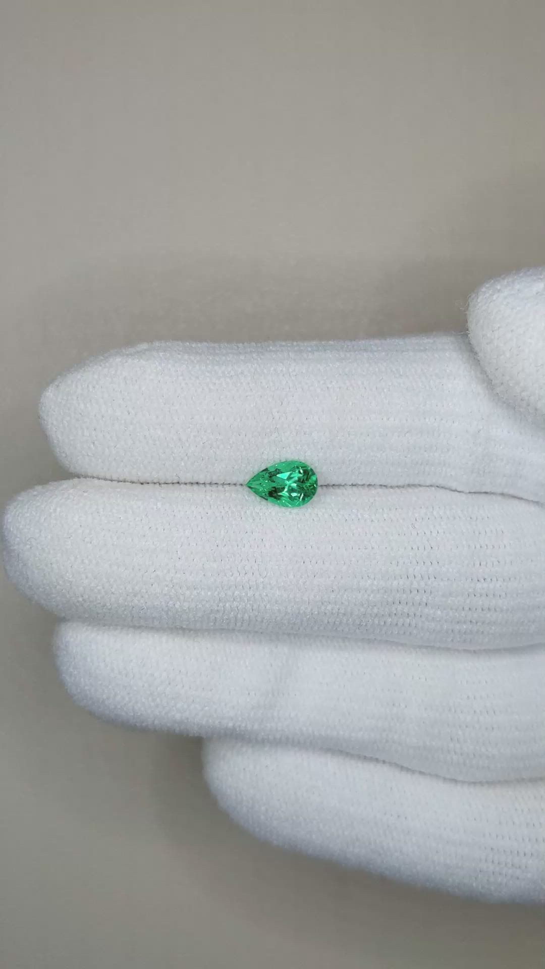 0.52 Ct. Emerald from Russia Size Video