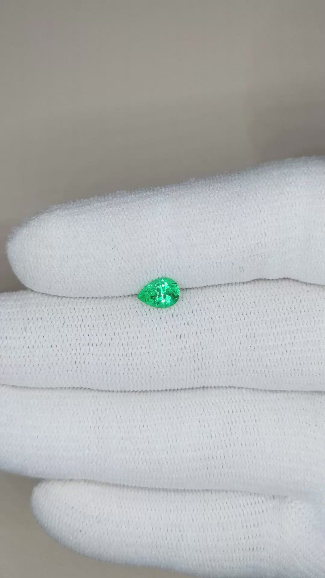 0.59 Ct. Emerald from Russia Size Video