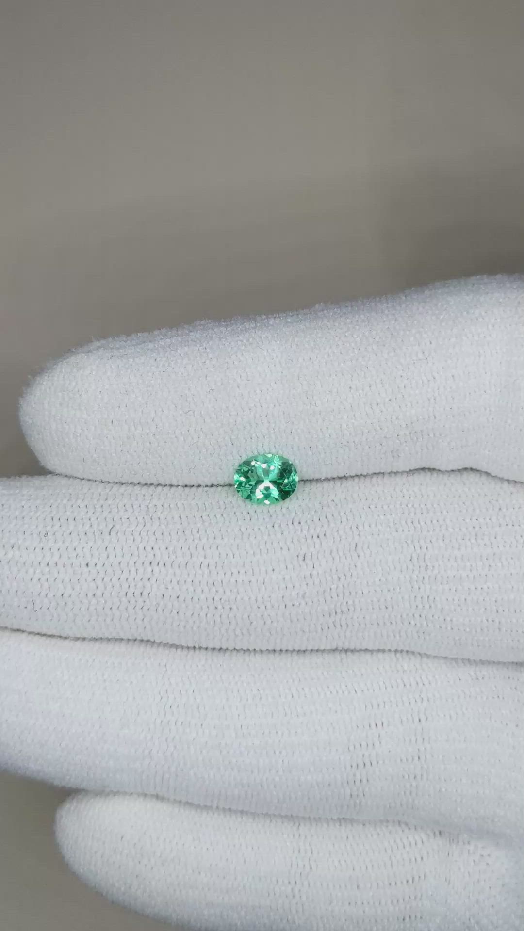 0.58 Ct. Emerald from Russia Size Video