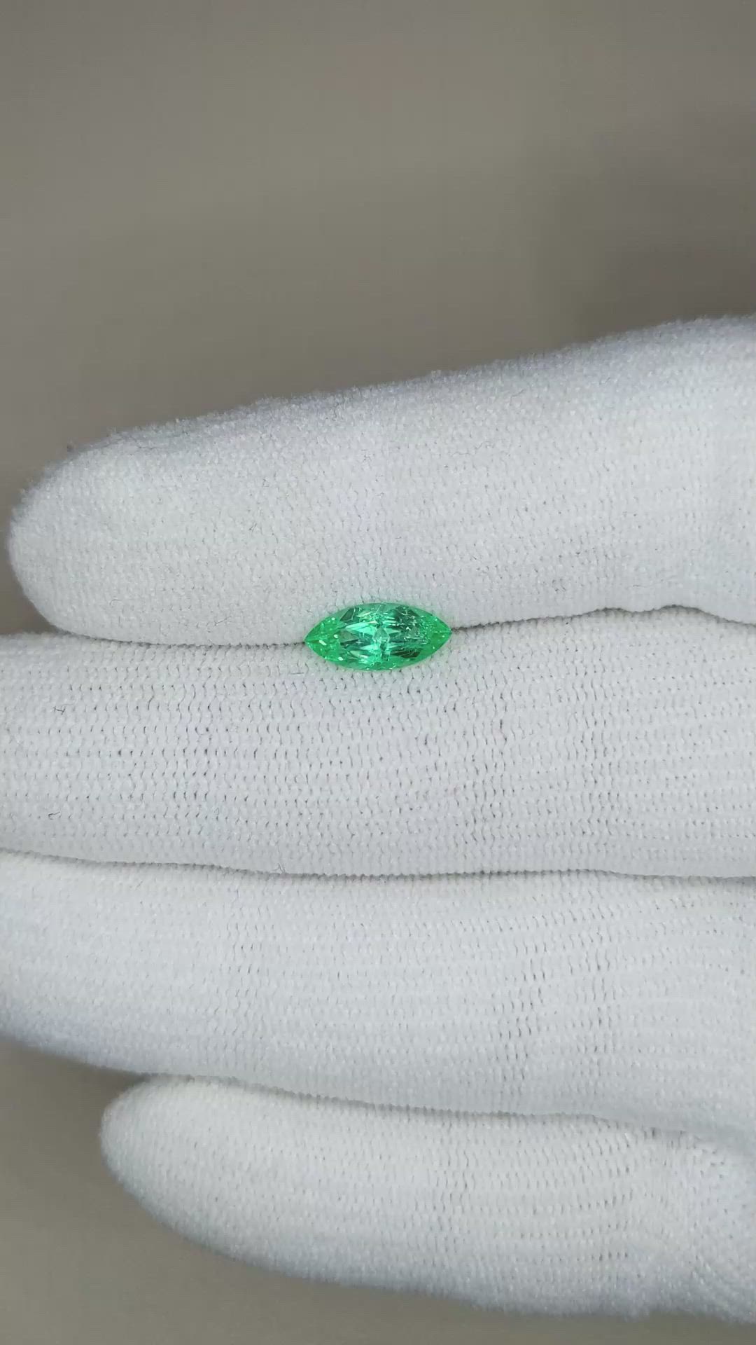 0.80 Ct. Emerald from Russia Size Video