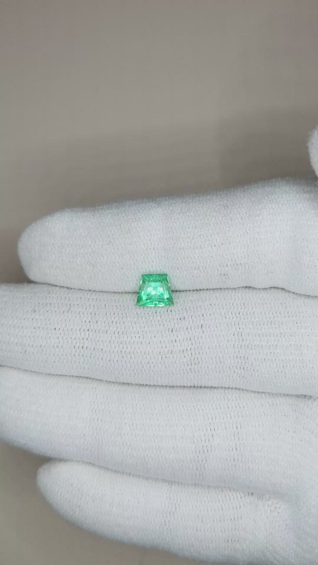 0.89 Ct. Emerald from Russia Size Video