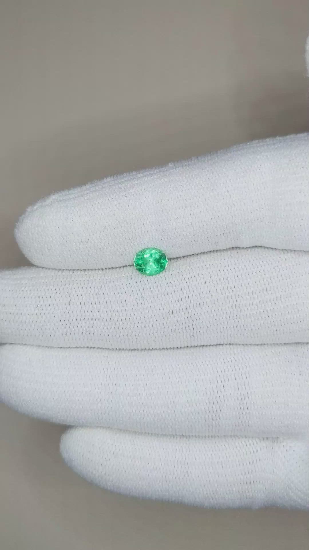 0.59 Ct. Emerald from Russia Size Video