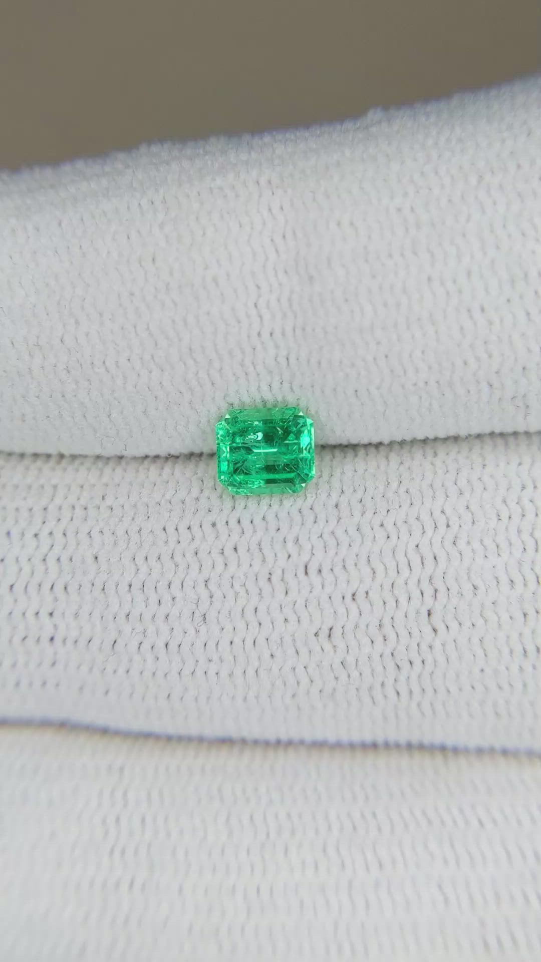 0.56 Ct. Emerald from Russia Size Video
