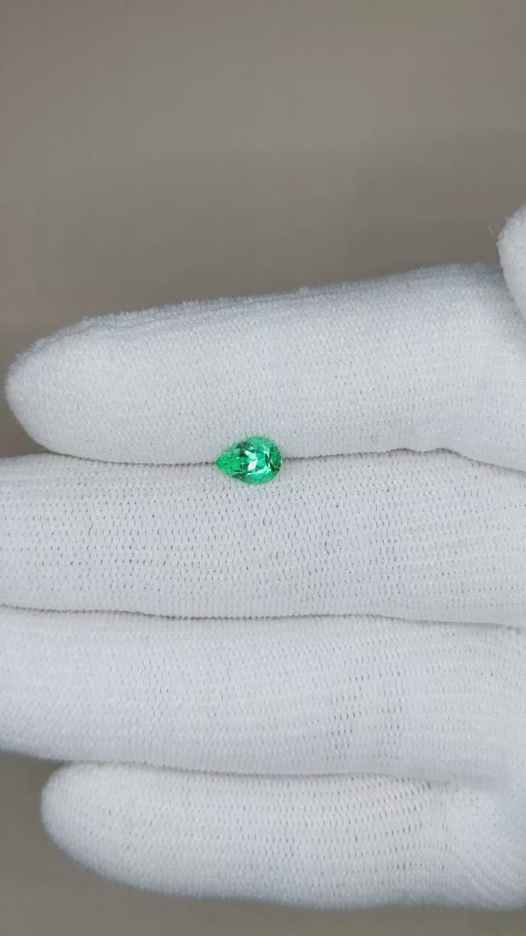 0.59 Ct. Emerald from Russia Size Video