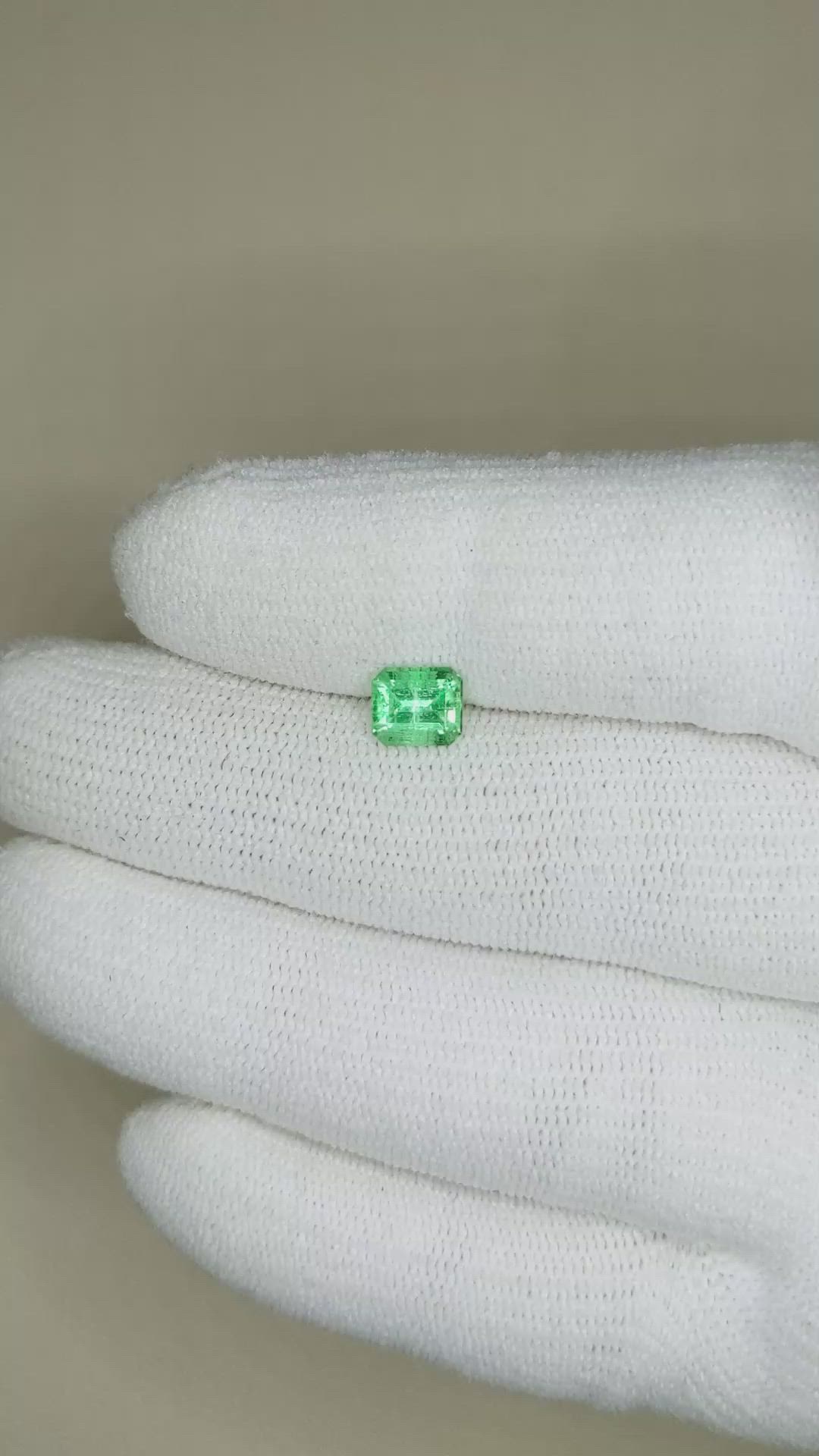 0.82 Ct. Emerald from Russia Size Video
