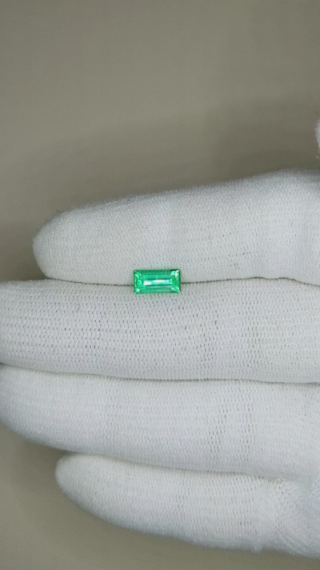 0.81 Ct. Emerald from Russia Size Video