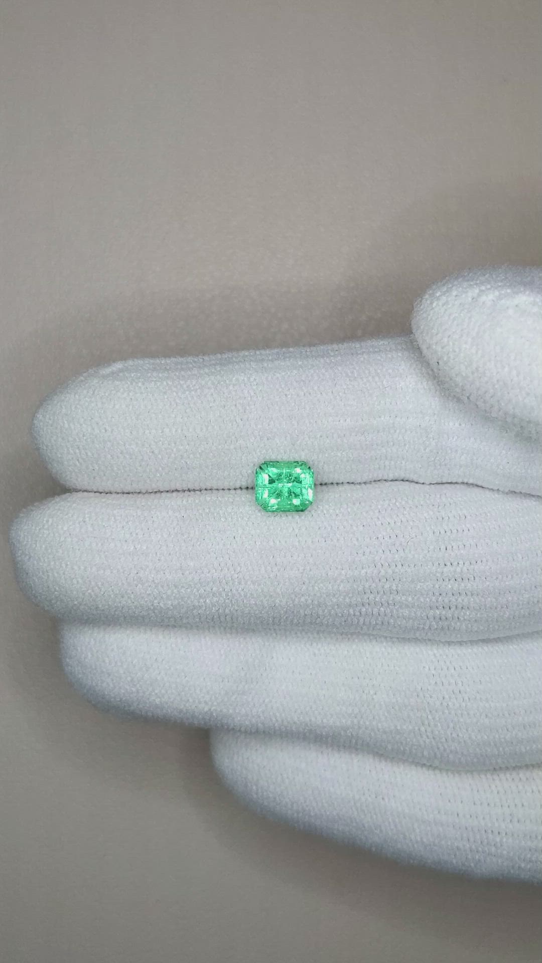 0.87 Ct. Emerald from Russia Size Video