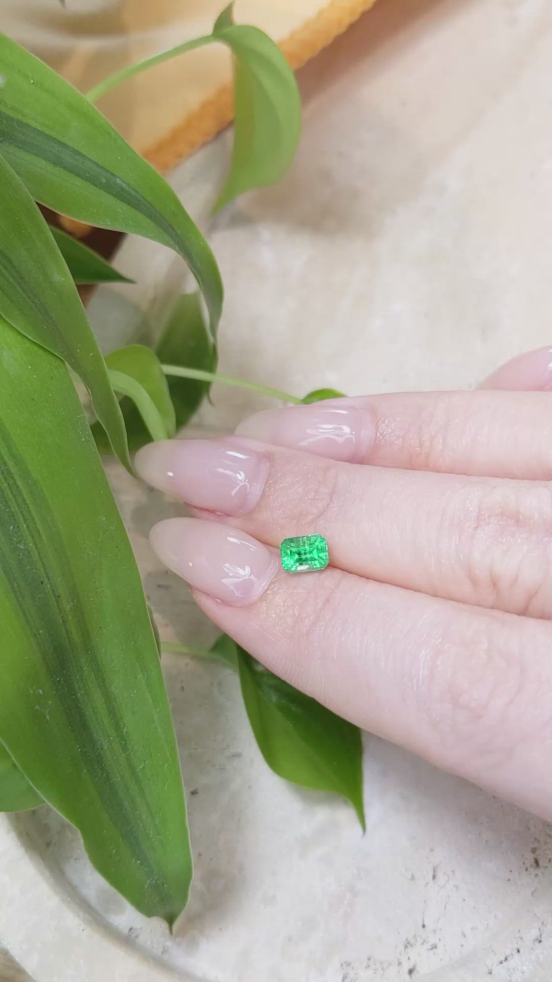 0.76 Ct. Emerald from Russia Size Video
