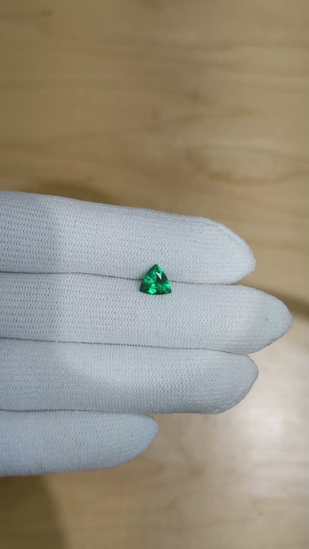 0.72 Ct. Emerald from Colombia Size Video