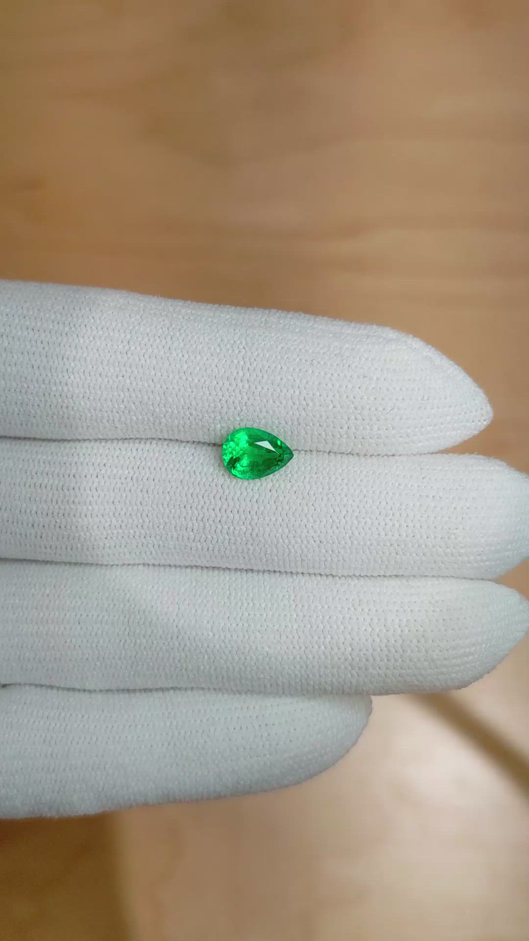1.03 Ct. Emerald from Zambia Size Video
