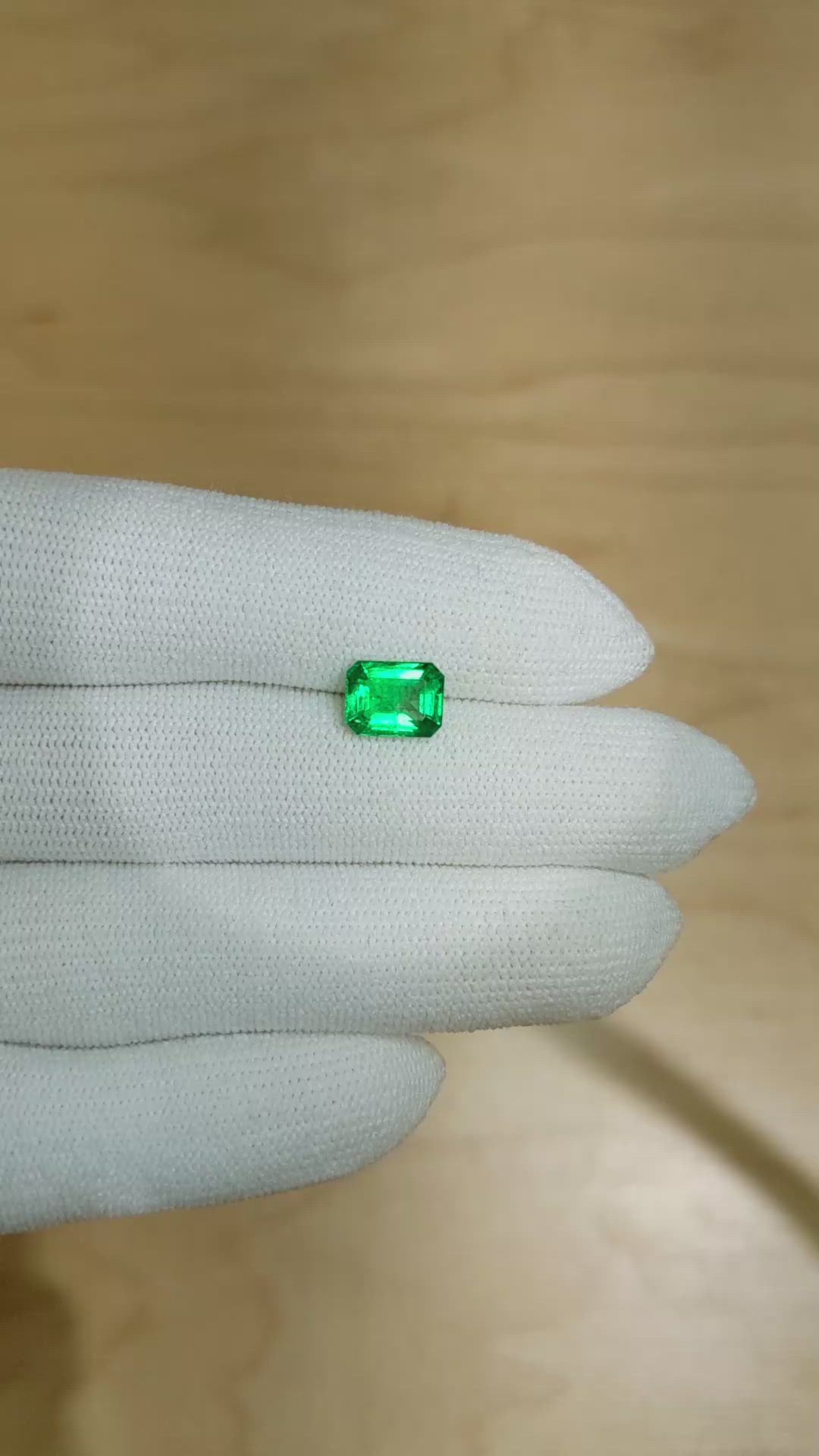 1.50 Ct. Emerald from Zambia Size Video