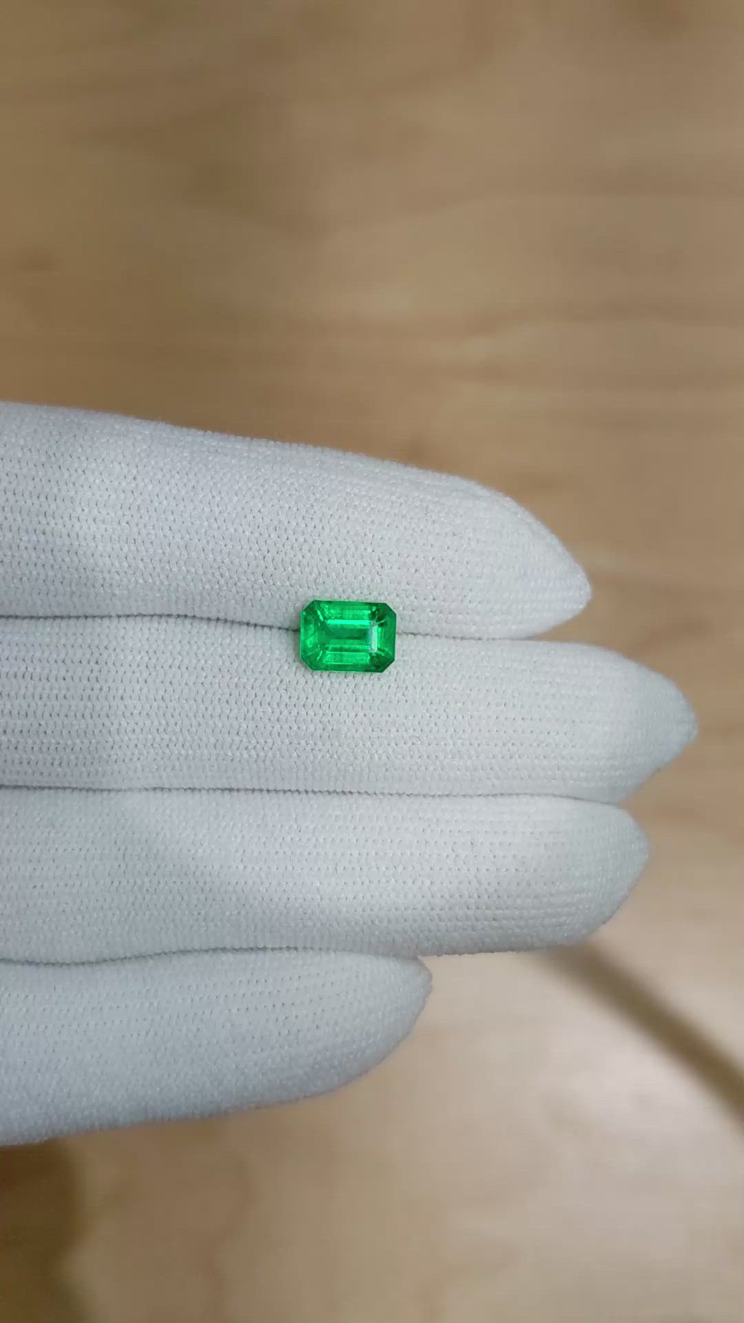 1.54 Ct. Emerald from Zambia Size Video