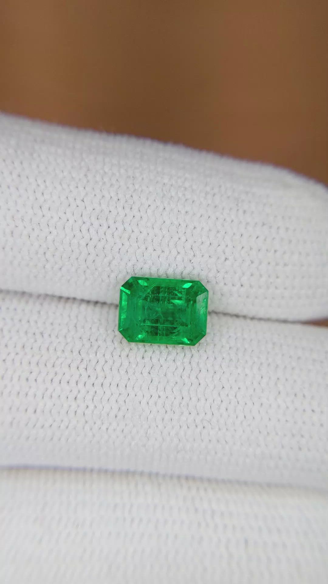 1.54 Ct. Emerald from Zambia Size Video