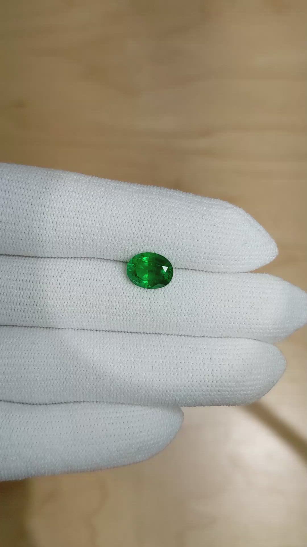 1.80 Ct. Emerald from Zambia Size Video