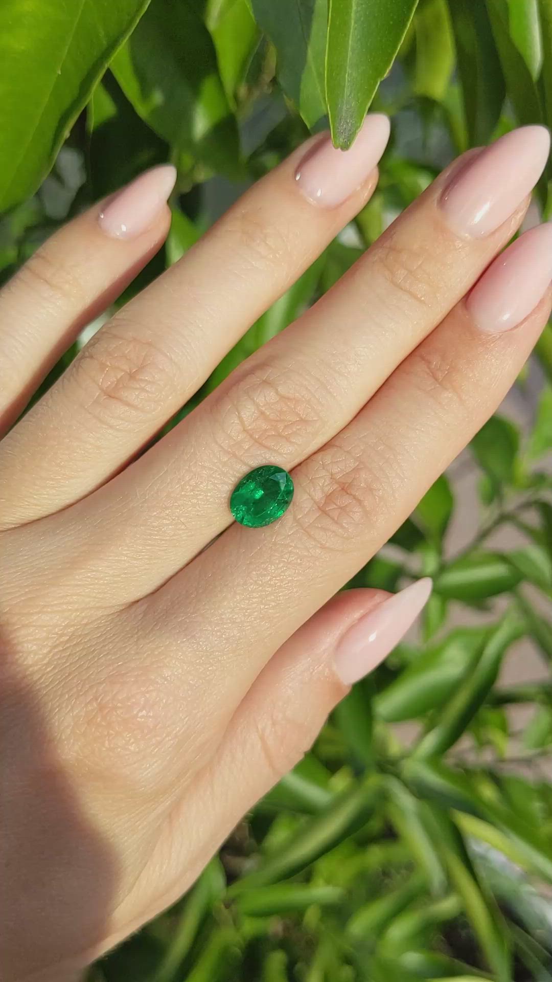 1.80 Ct. Emerald from Zambia Size Video