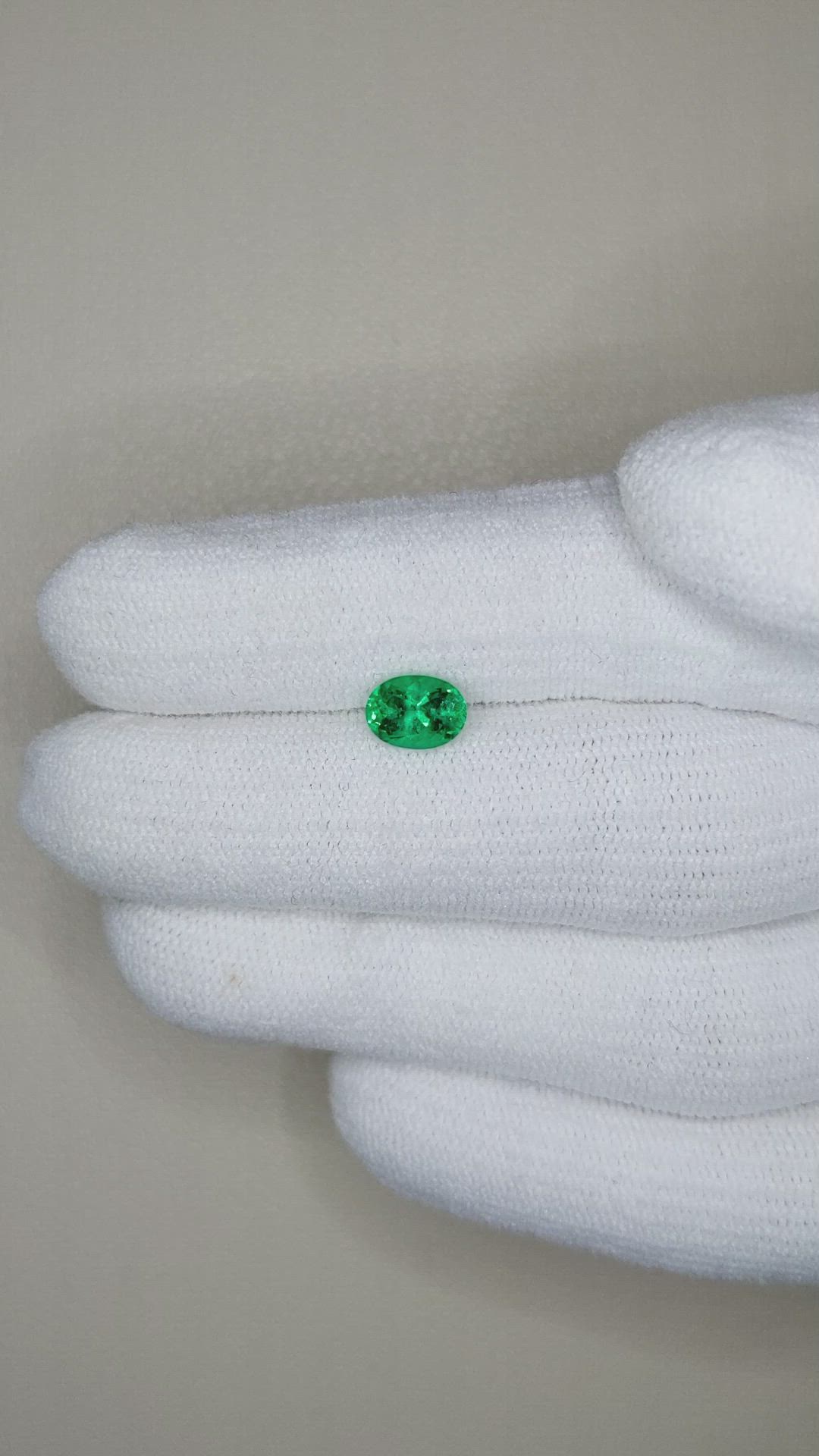 0.81 Ct. Emerald from Russia Size Video
