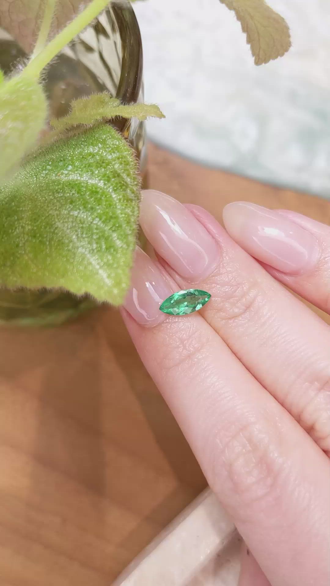 0.66 Ct. Emerald from Russia Size Video