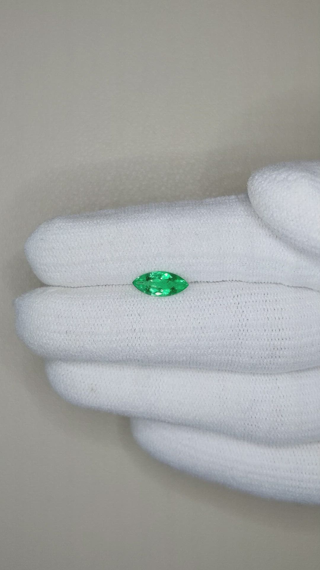 0.66 Ct. Emerald from Russia Size Video