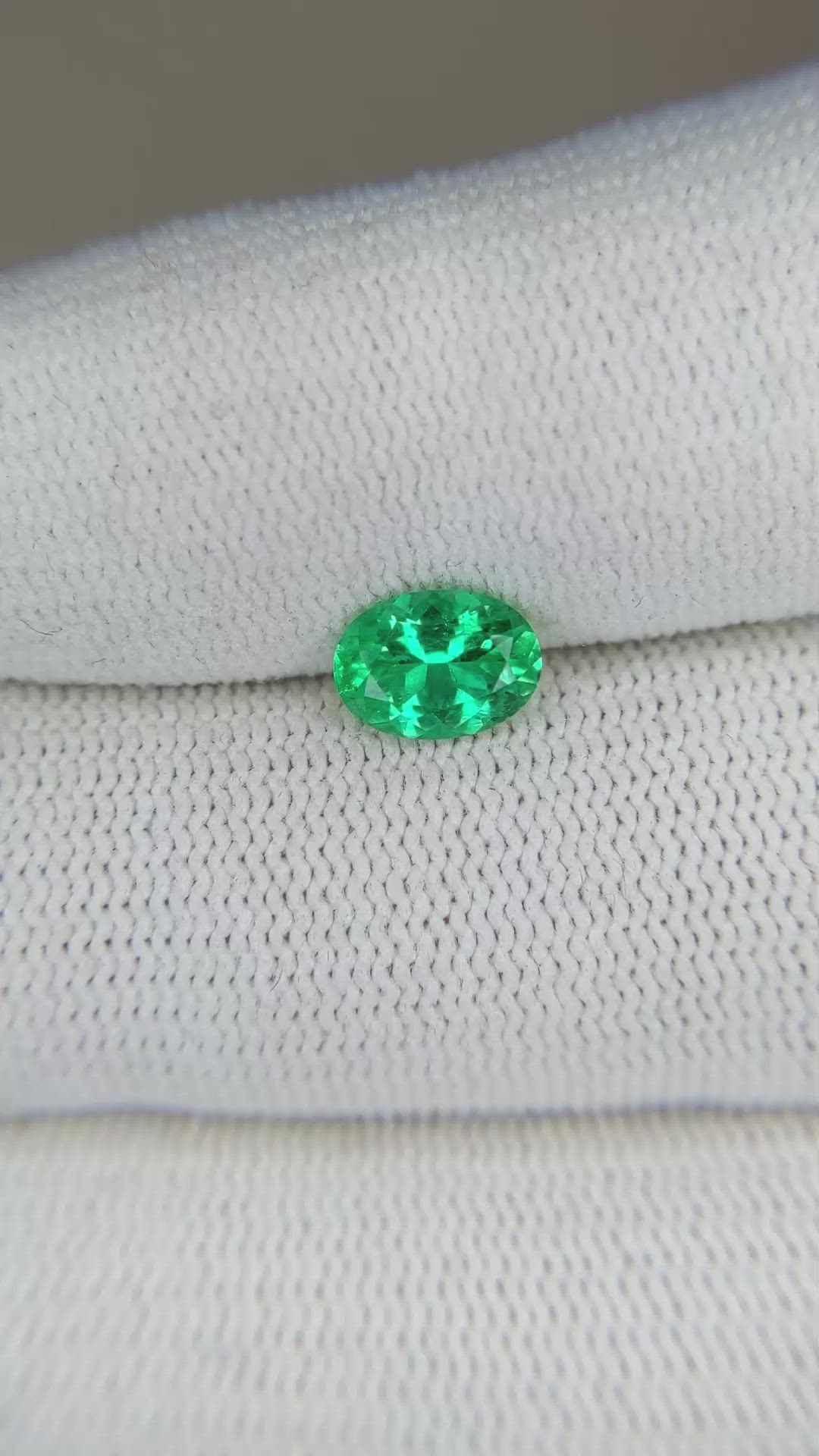 0.84 Ct. Emerald from Russia Size Video