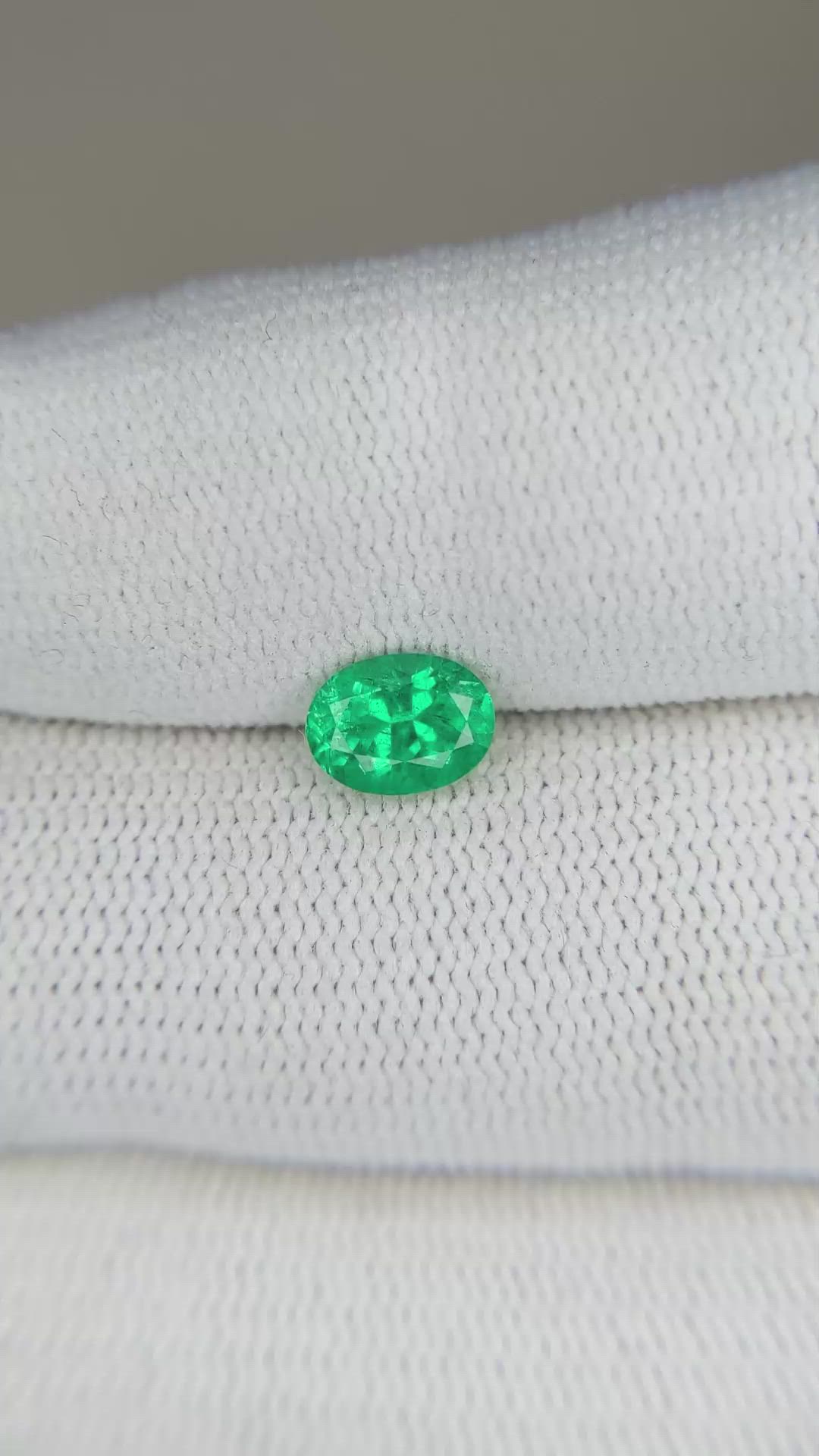 0.73 Ct. Emerald from Russia Size Video