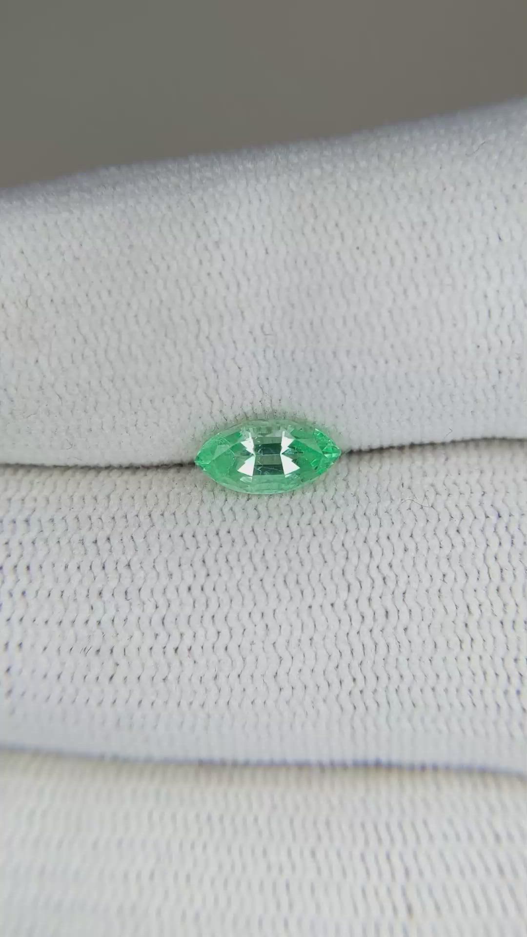 0.62 Ct. Emerald from Russia Size Video