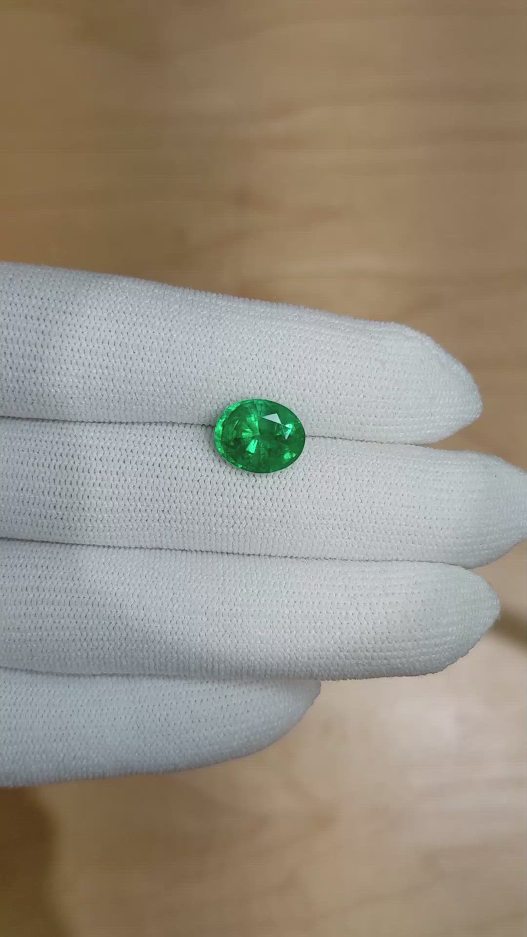 3.46 Ct. Emerald from Zambia Size Video