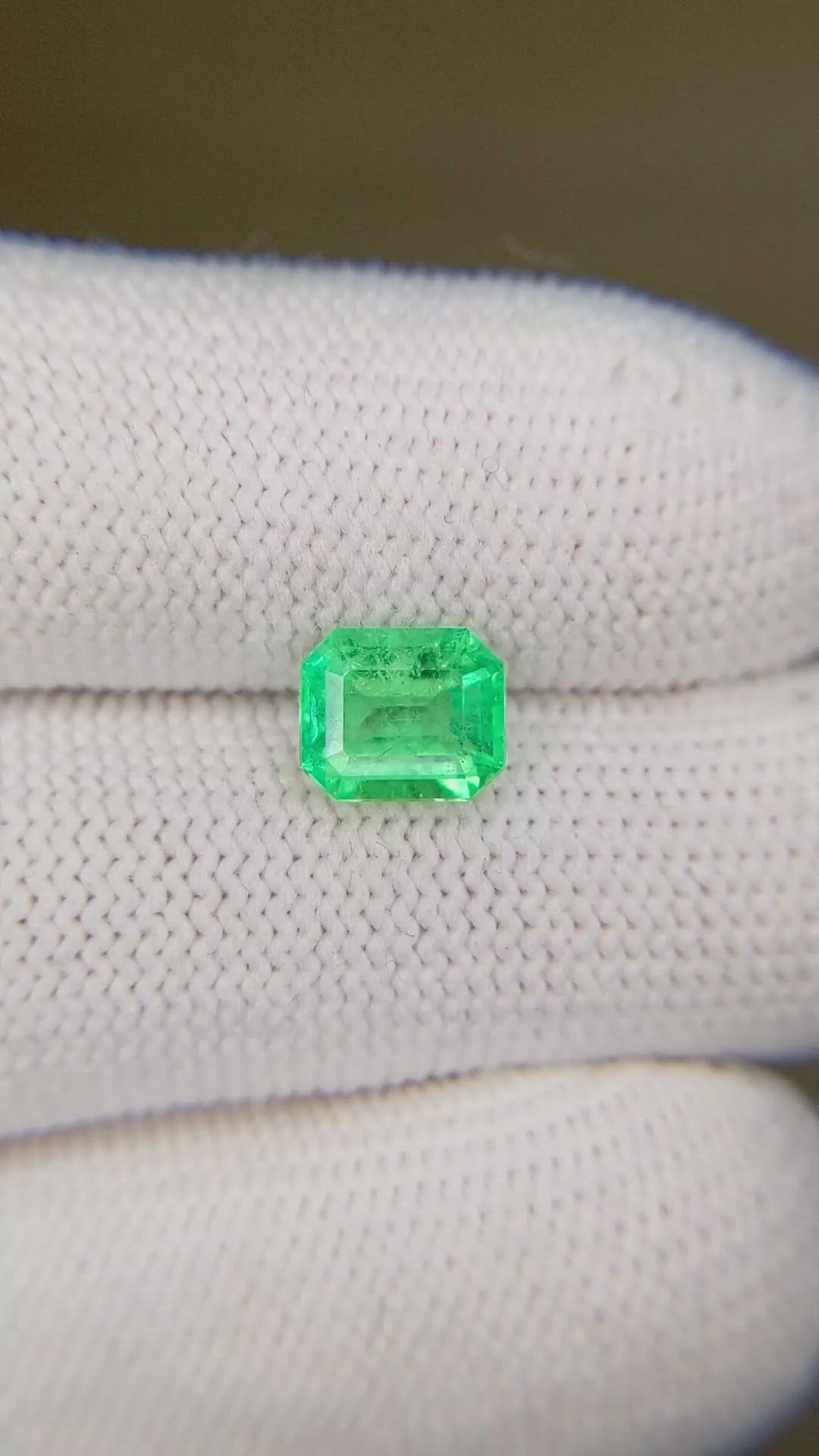 1.38 Ct. Emerald from Colombia Size Video