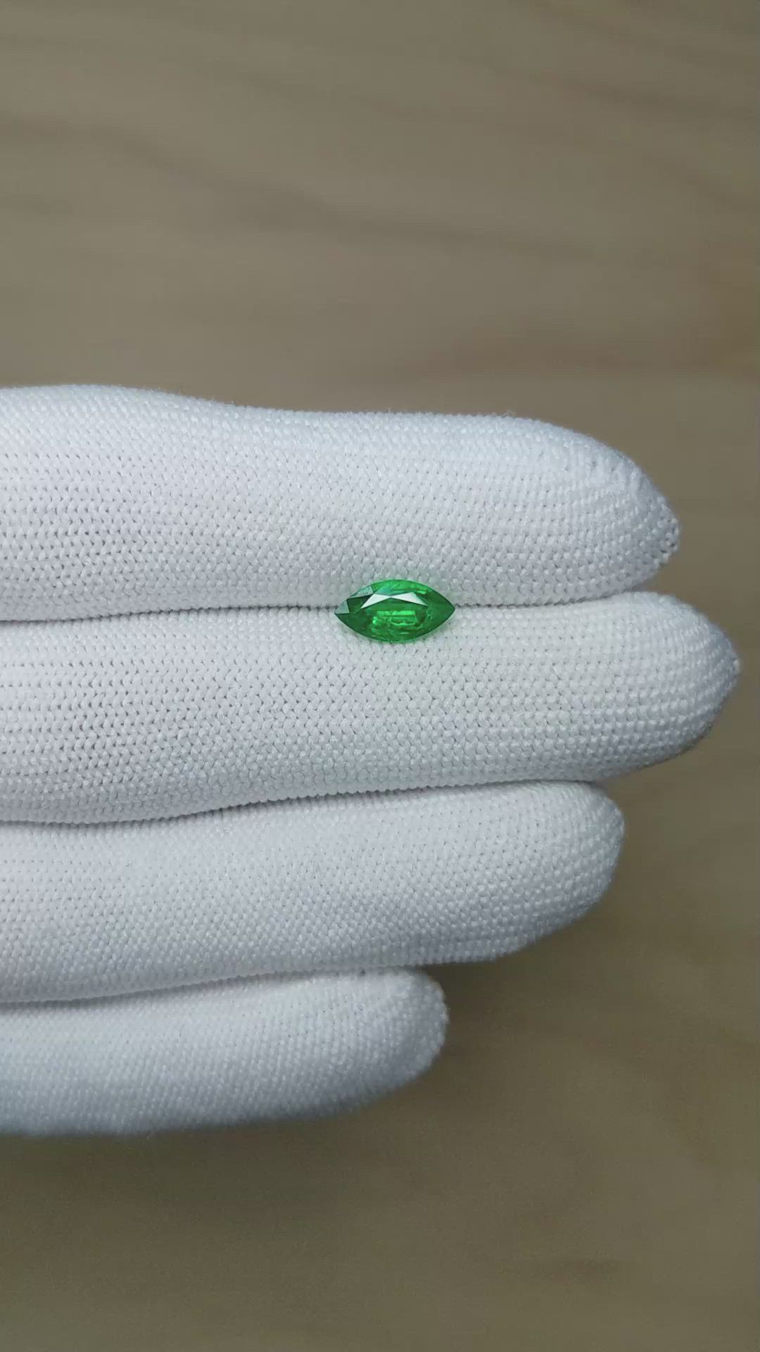0.95 Ct. Emerald from Zambia Size Video