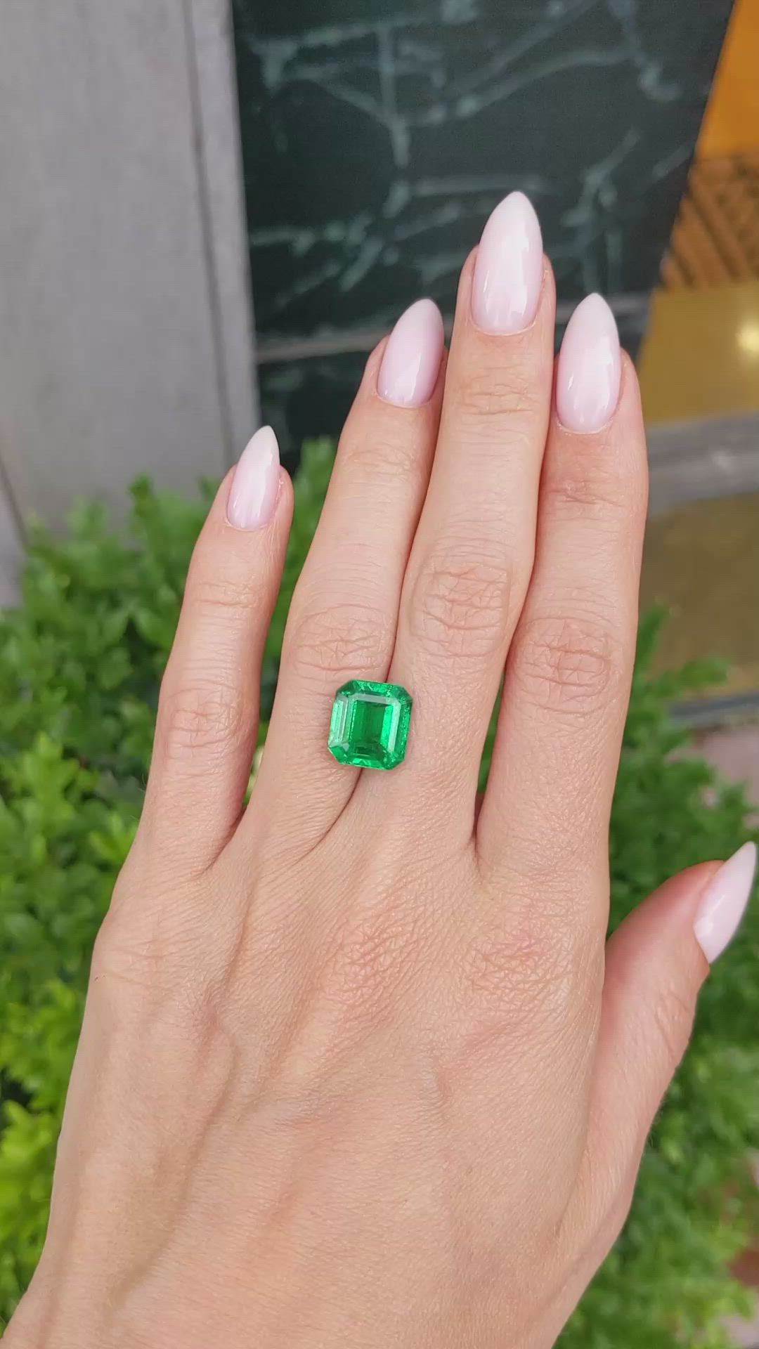 5.32 Ct. Emerald from Zambia Size Video