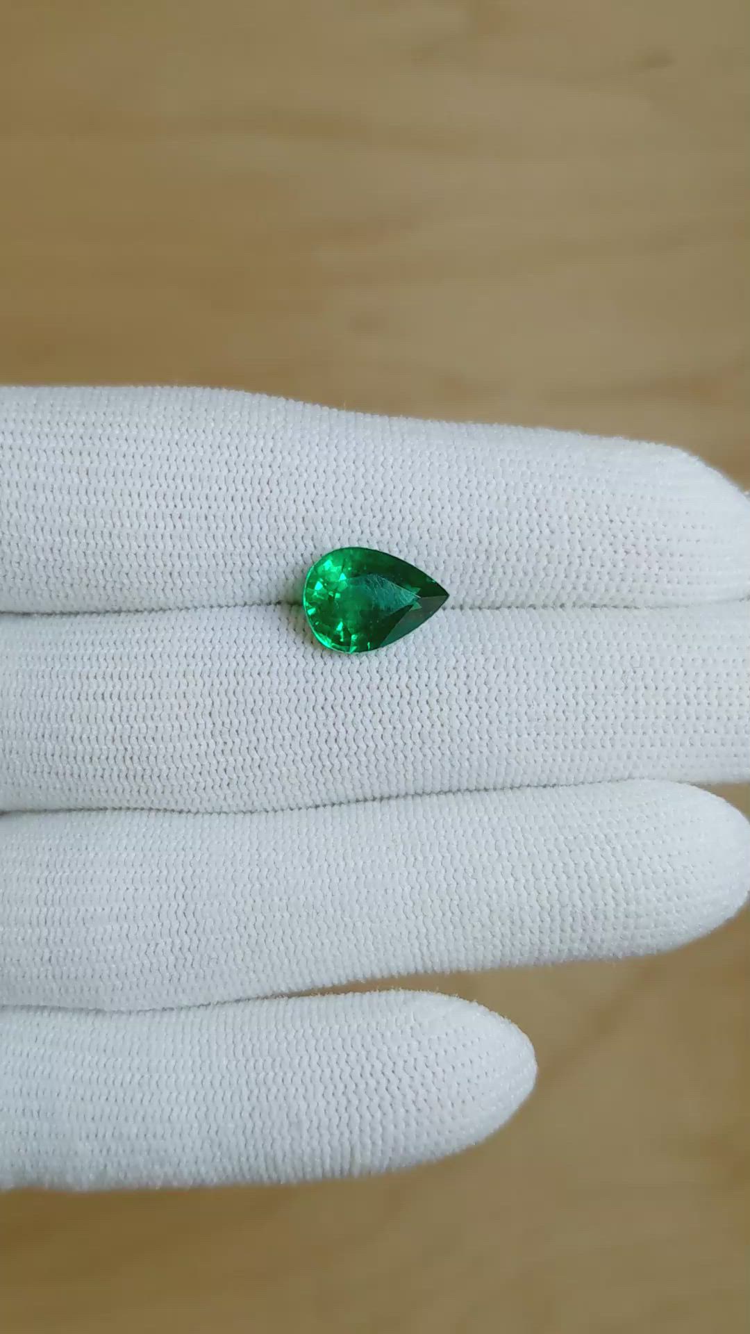 3.30 Ct. Emerald from Zambia Size Video