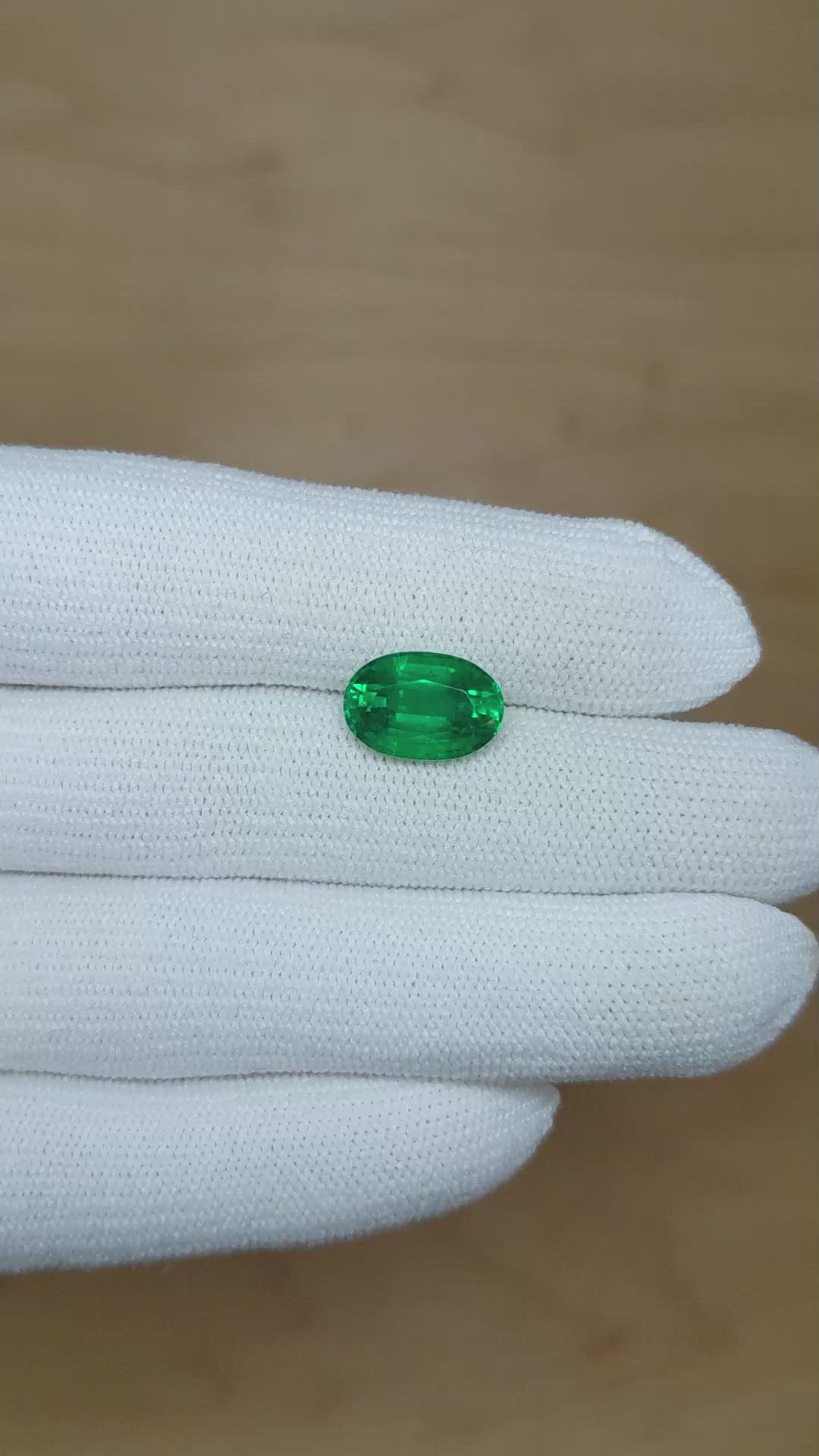 3.86 Ct. Emerald from Zambia Size Video