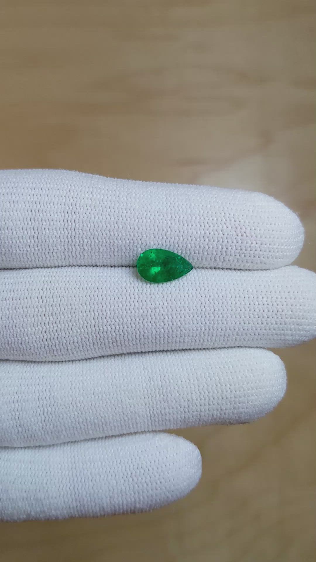 1.23 Ct. Emerald from Afghanistan Size Video