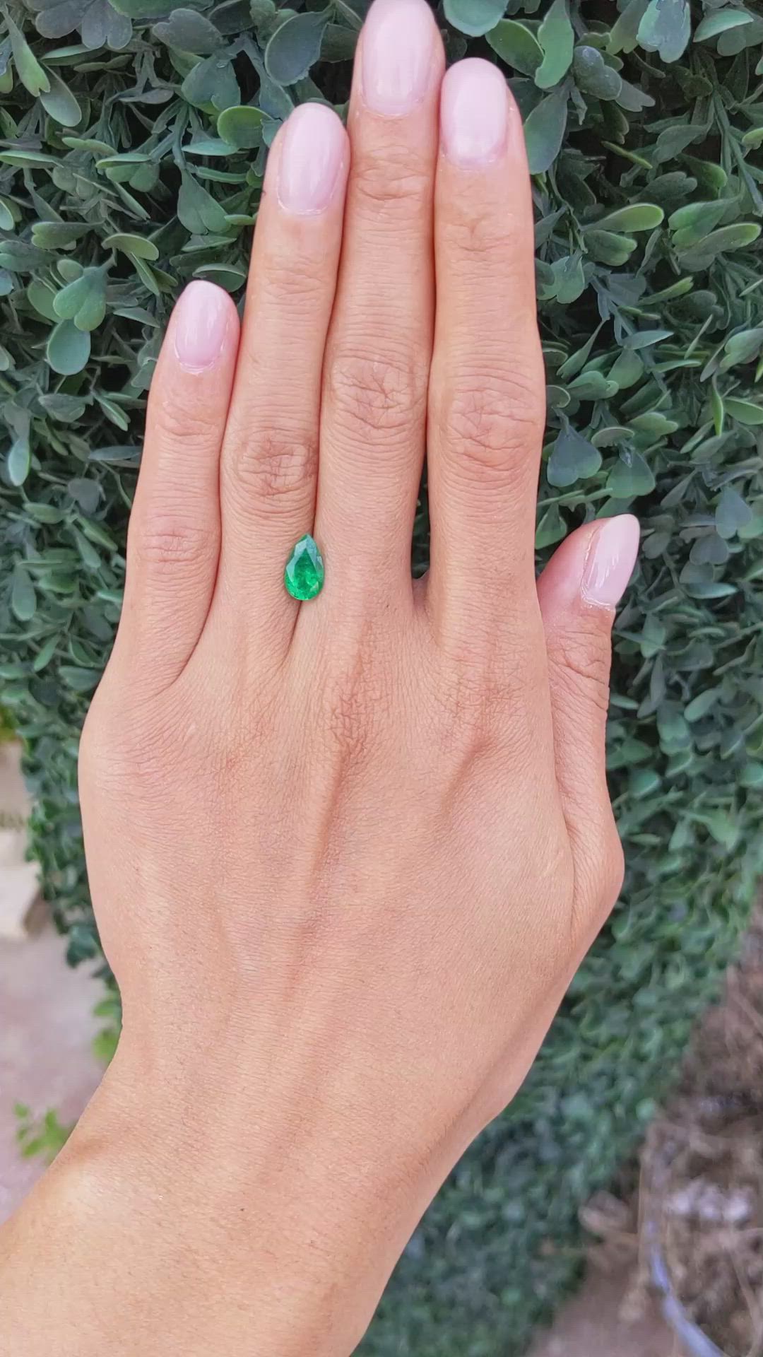 1.23 Ct. Emerald from Afghanistan Size Video