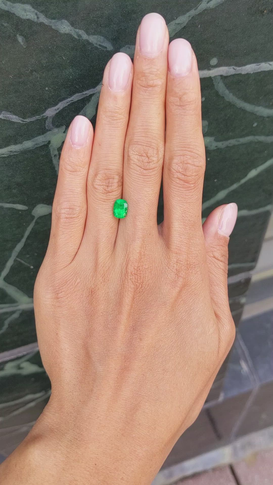 1.16 Ct. Emerald from Afghanistan Size Video