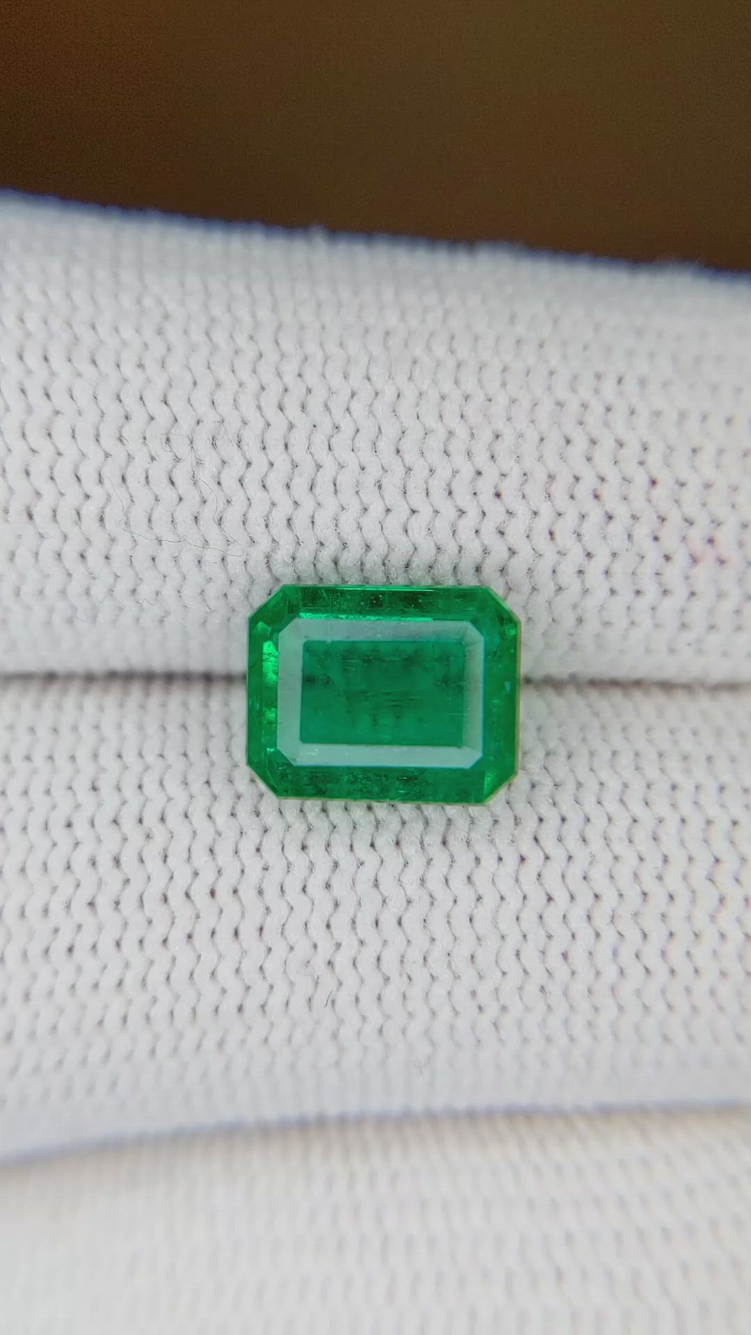 2.49 Ct. Emerald from Zambia Size Video